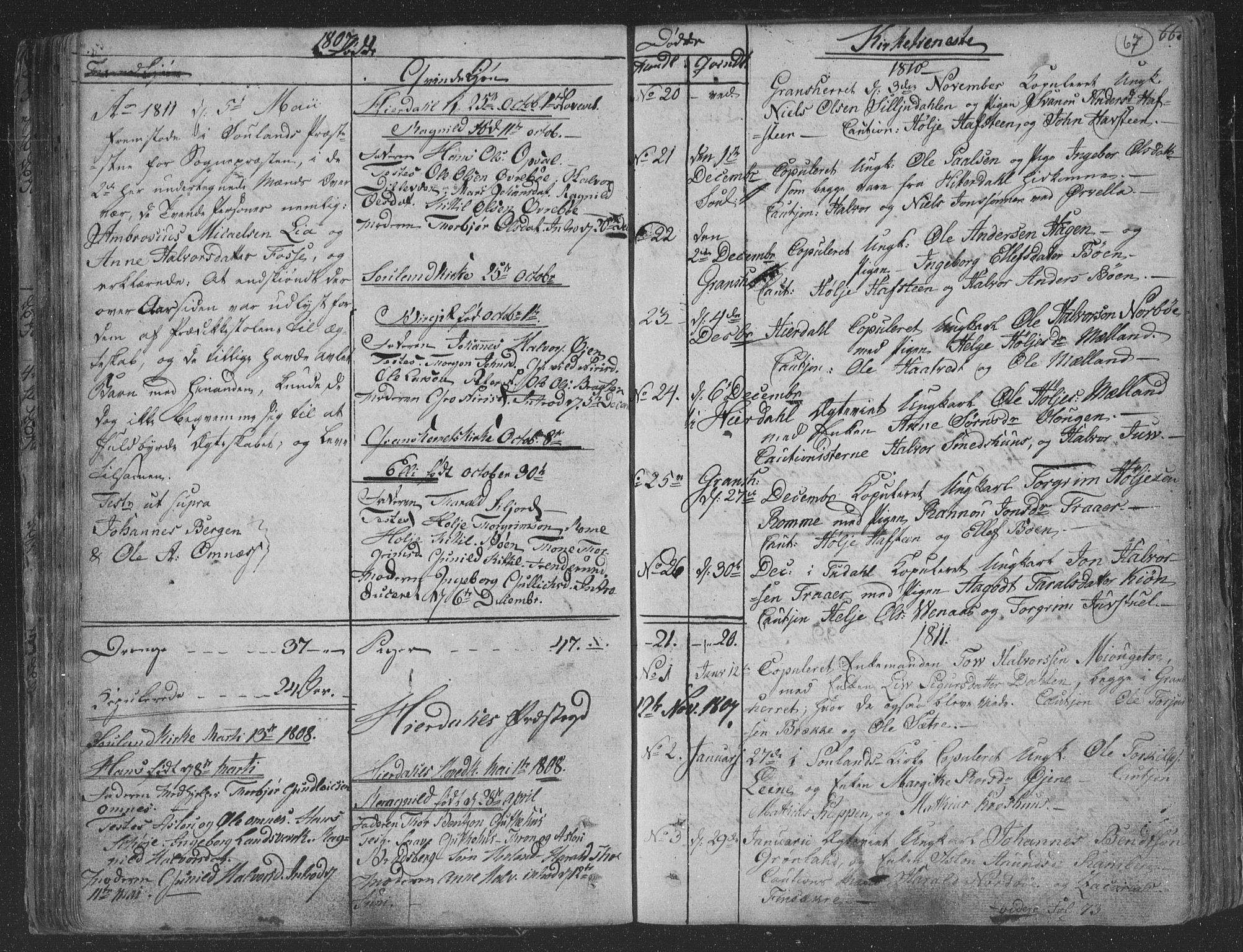 Hjartdal kirkebøker, SAKO/A-270/F/Fa/L0006: Parish register (official) no. I 6, 1801-1814, p. 67