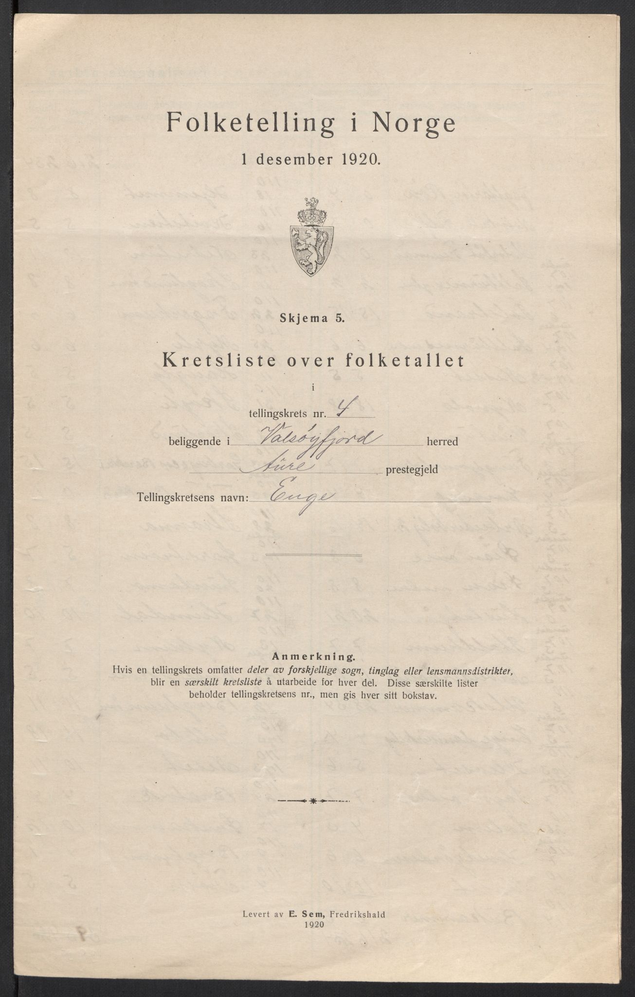 SAT, 1920 census for Valsøyfjord, 1920, p. 18