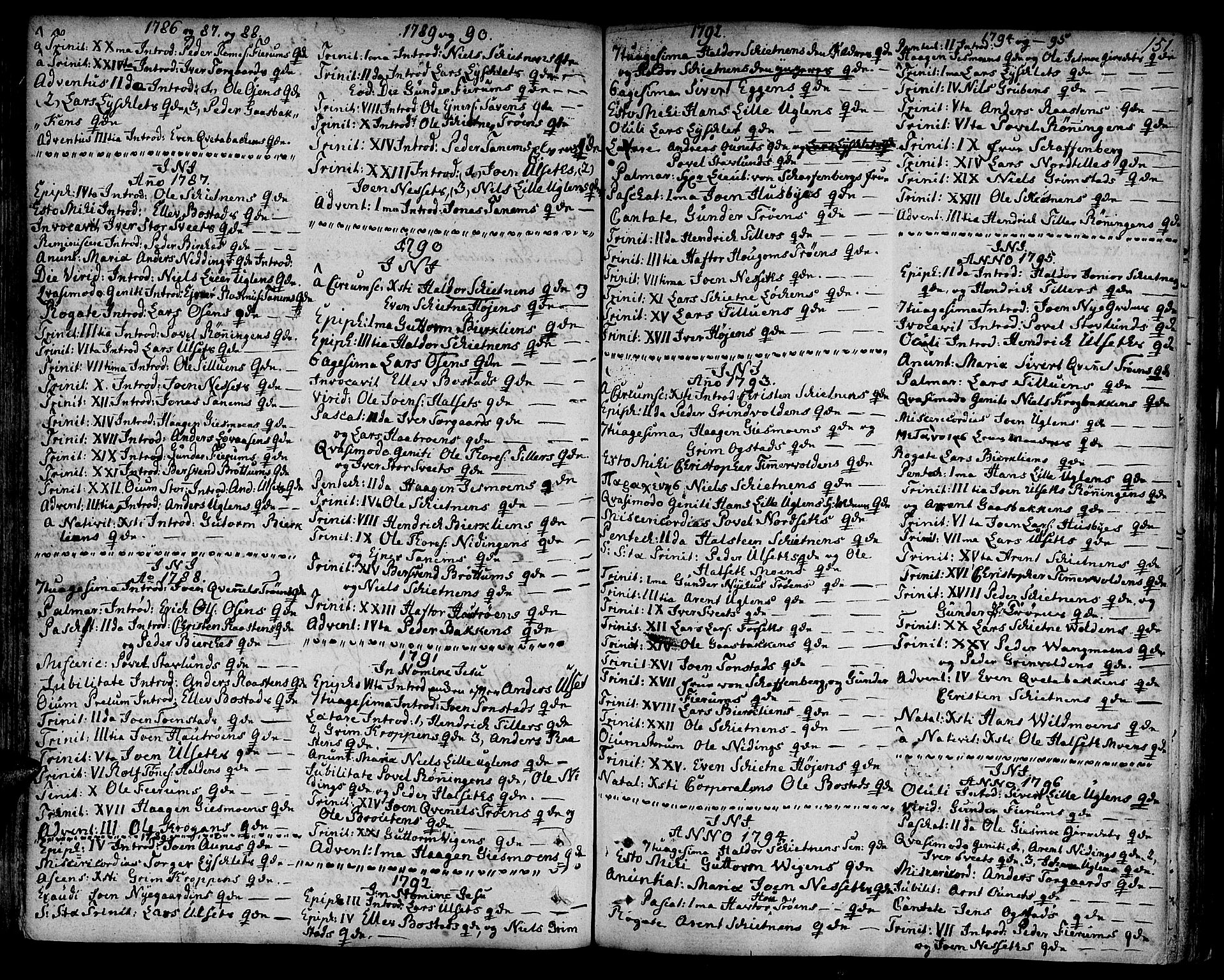 Ministerialprotokoller, klokkerbøker og fødselsregistre - Sør-Trøndelag, AV/SAT-A-1456/618/L0438: Parish register (official) no. 618A03, 1783-1815, p. 151