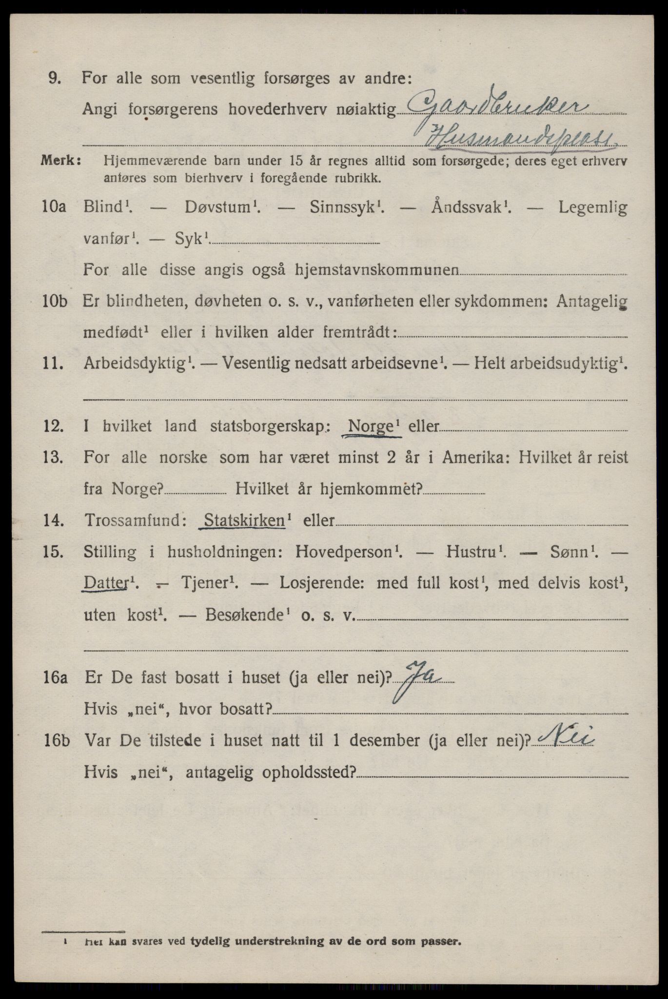 SAST, 1920 census for Suldal, 1920, p. 2143