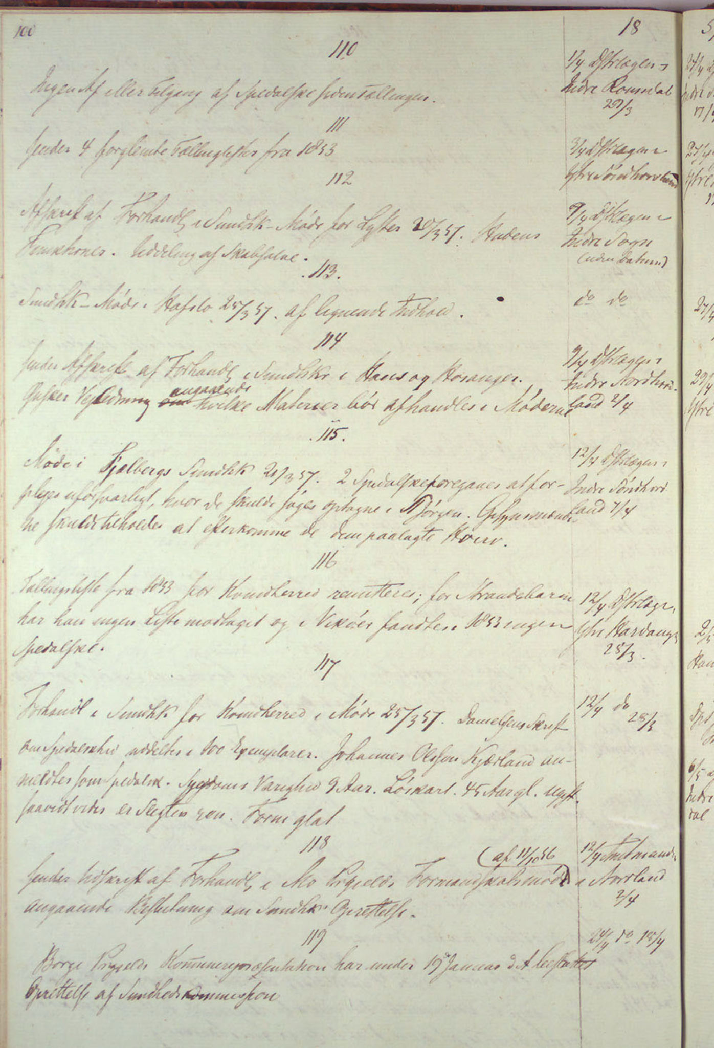 Lepraarkiver - Overlegen for den spedalske sykdom, AV/SAB-A-61001/B.c/L0001: Journal, 1854-1859, p. 100