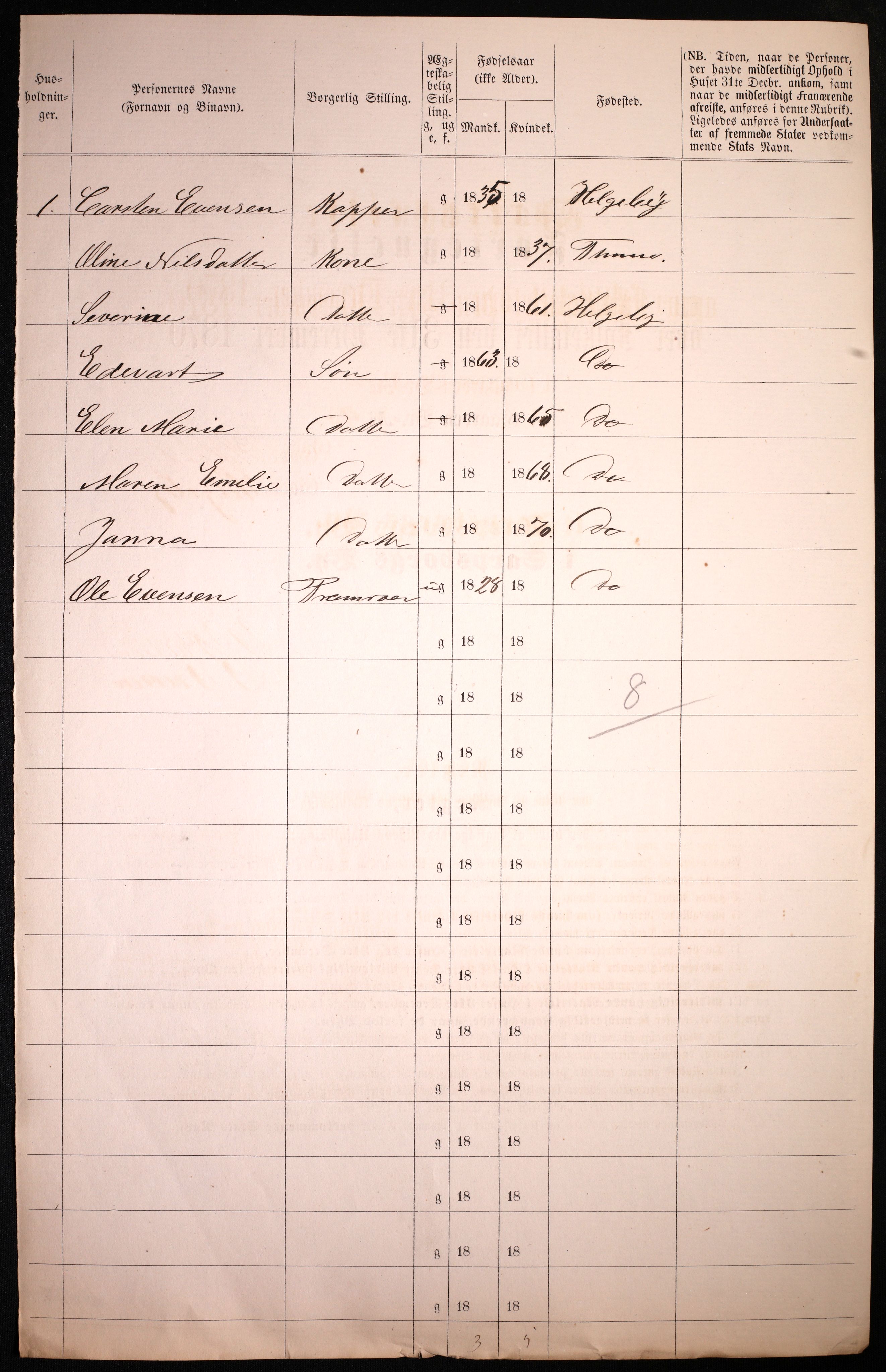 RA, 1870 census for 0102 Sarpsborg, 1870, p. 428