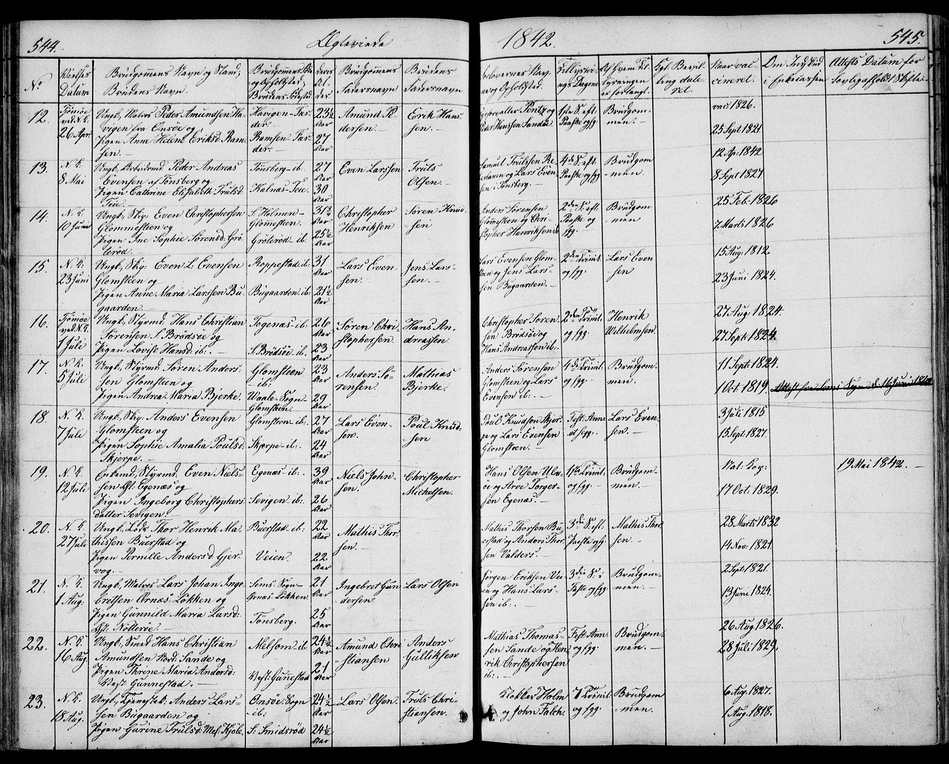 Nøtterøy kirkebøker, SAKO/A-354/F/Fa/L0005: Parish register (official) no. I 5, 1839-1852, p. 544-545