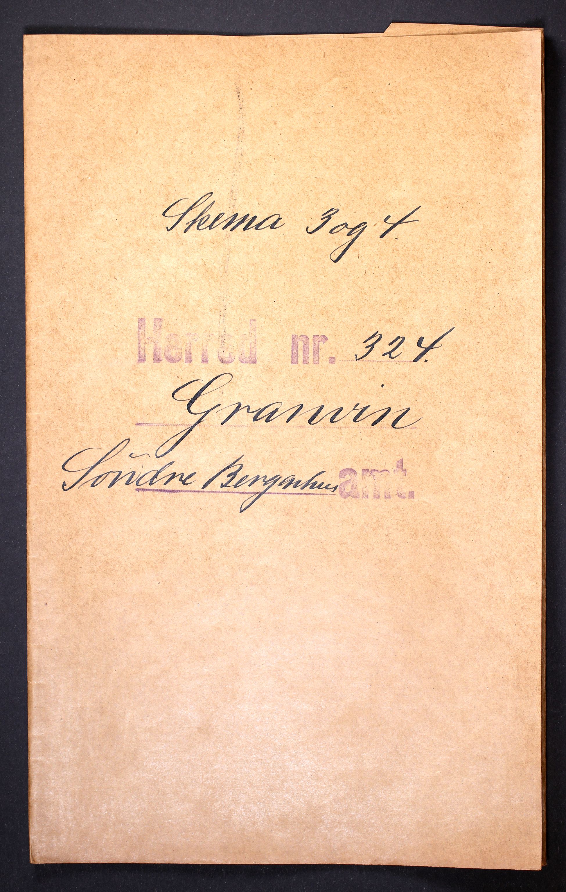 RA, 1910 census for Granvin, 1910, p. 1