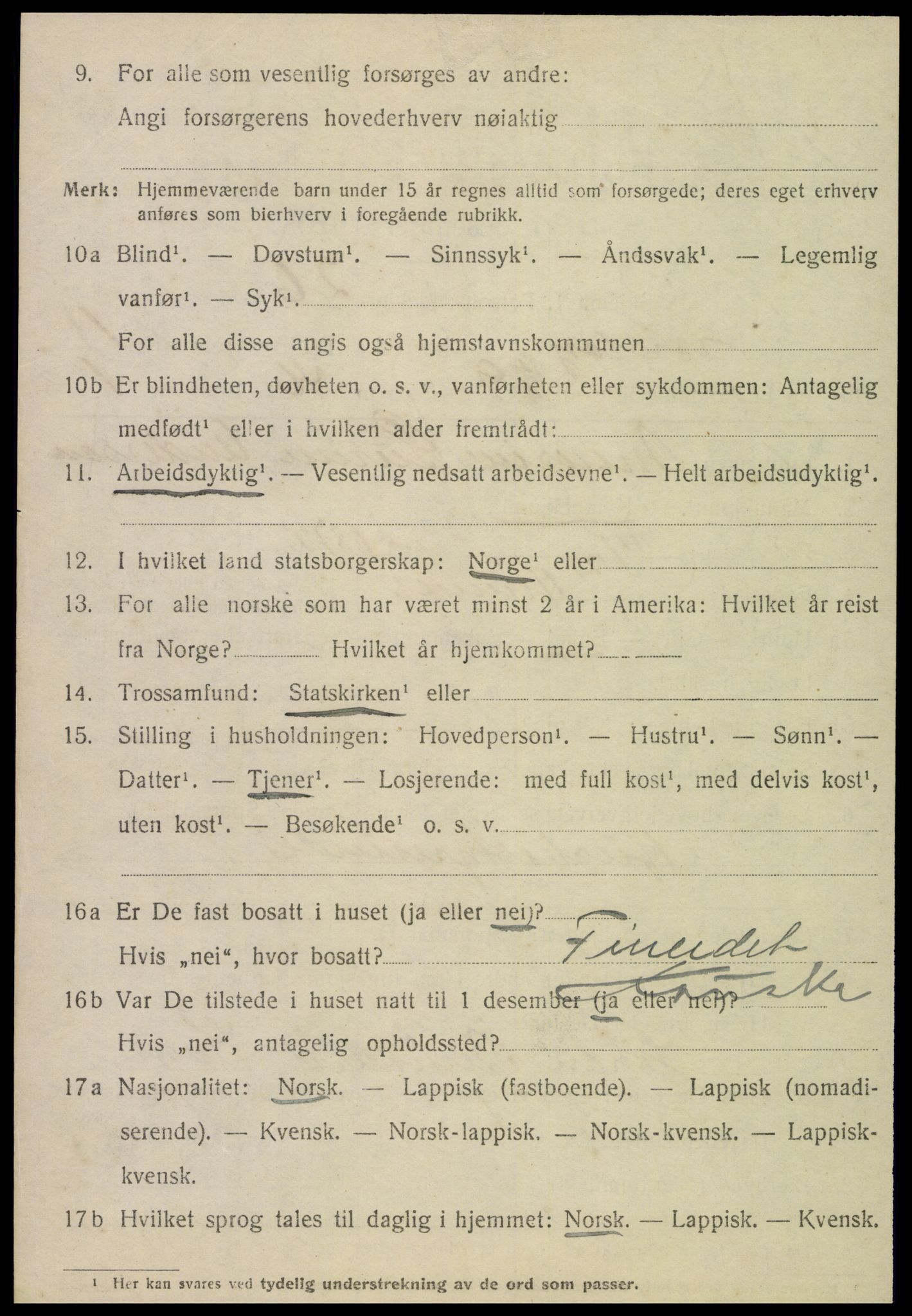 SAT, 1920 census for Meløy, 1920, p. 7600