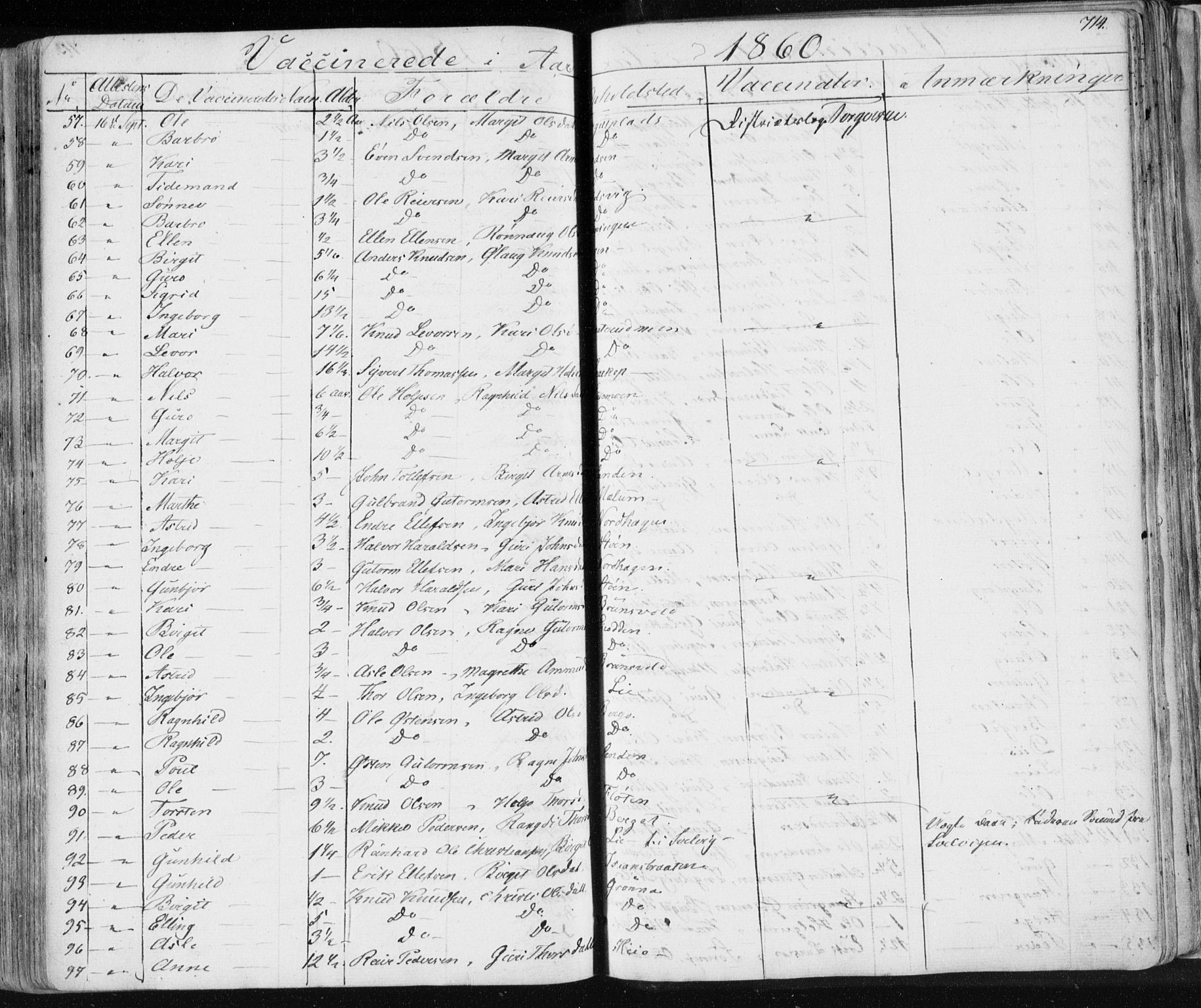 Nes kirkebøker, SAKO/A-236/F/Fa/L0009: Parish register (official) no. 9, 1834-1863, p. 714