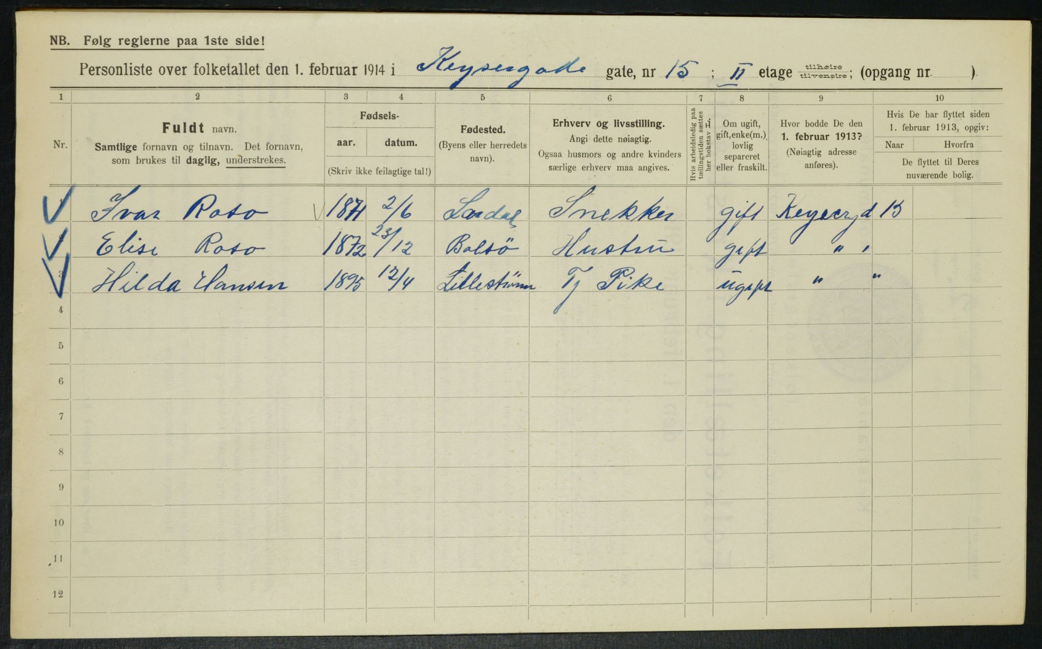 OBA, Municipal Census 1914 for Kristiania, 1914, p. 49363