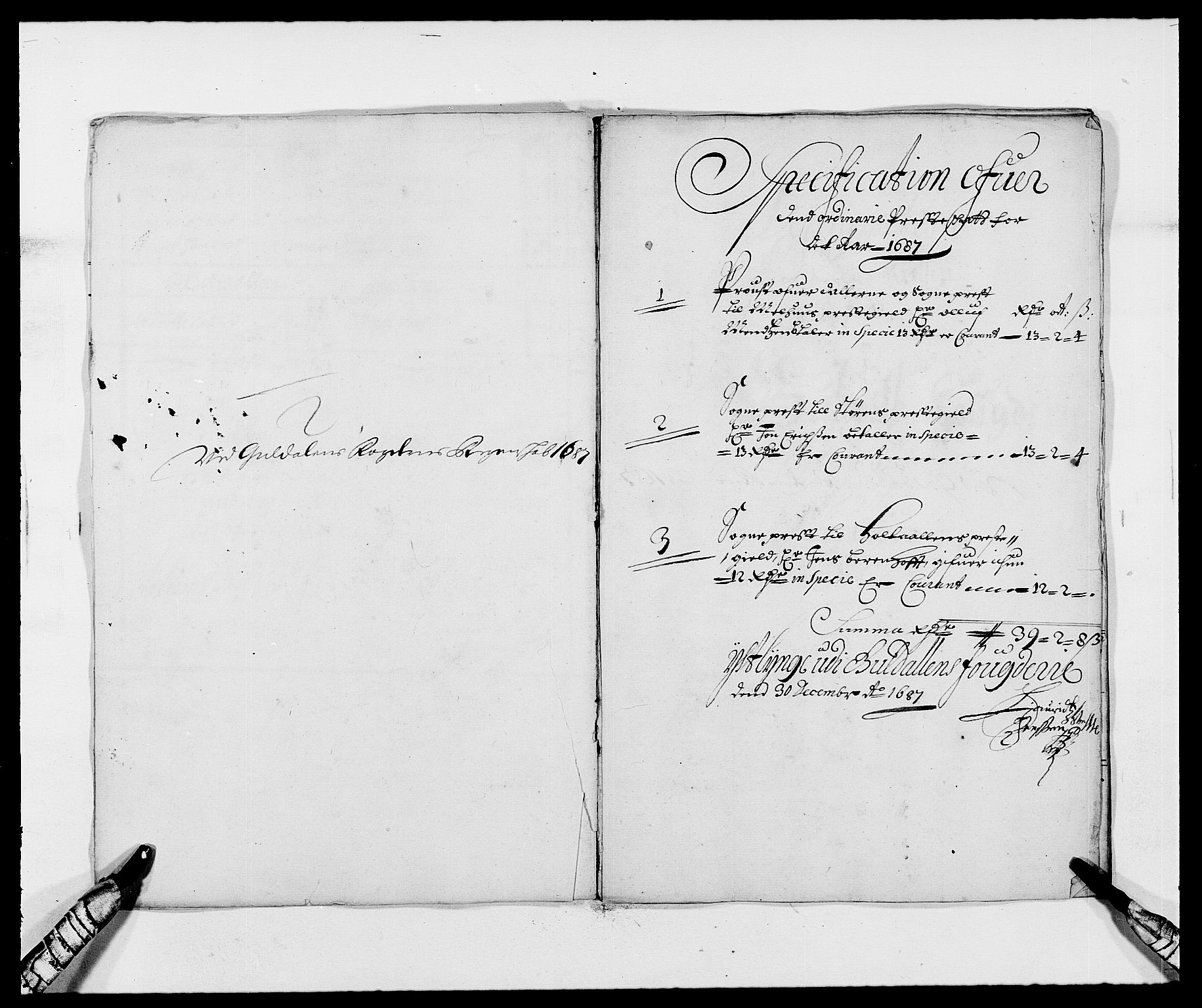 Rentekammeret inntil 1814, Reviderte regnskaper, Fogderegnskap, RA/EA-4092/R59/L3939: Fogderegnskap Gauldal, 1687-1688, p. 11