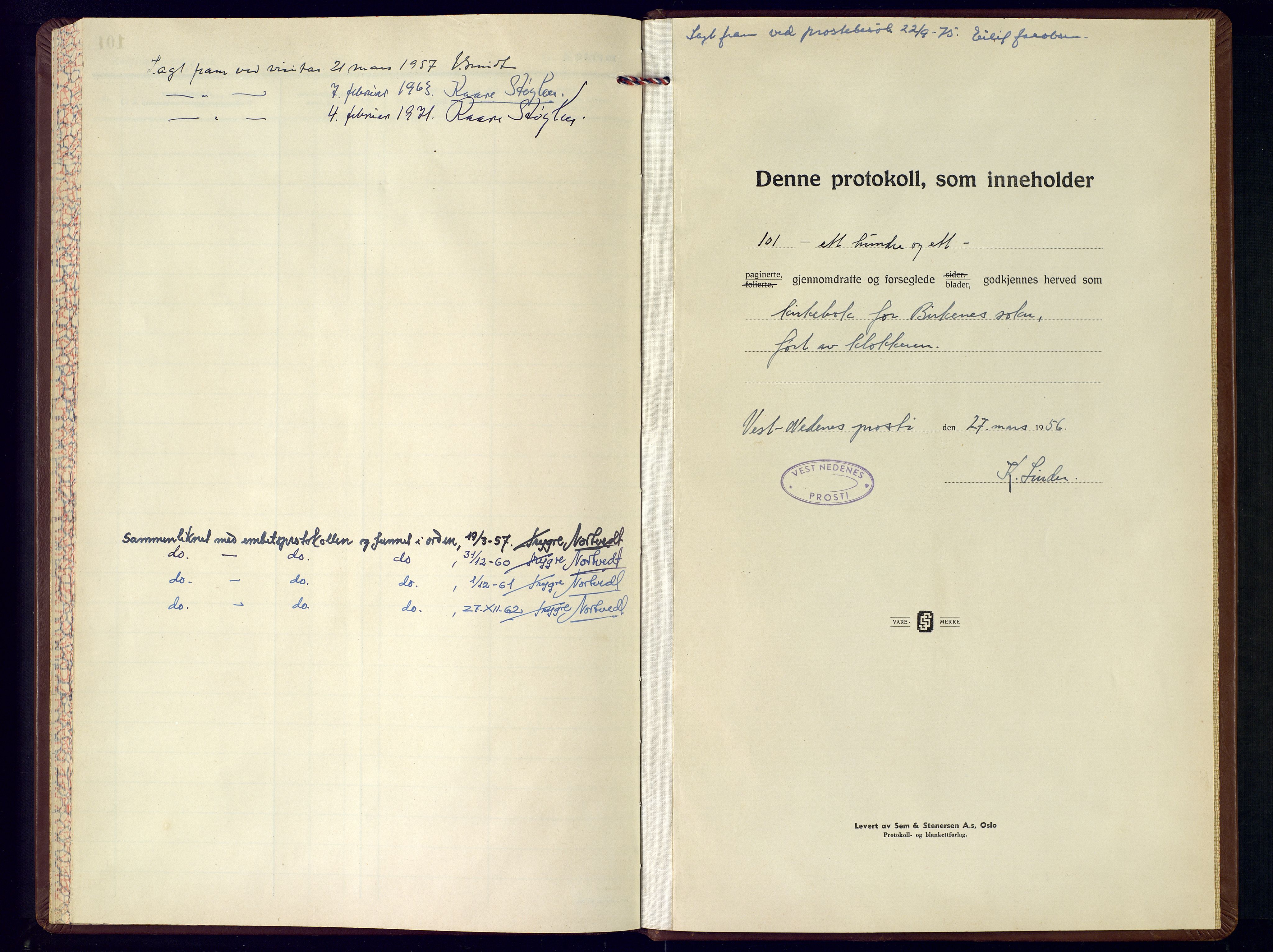 Birkenes sokneprestkontor, AV/SAK-1111-0004/F/Fb/L0007: Parish register (copy) no. B-7, 1950-1981