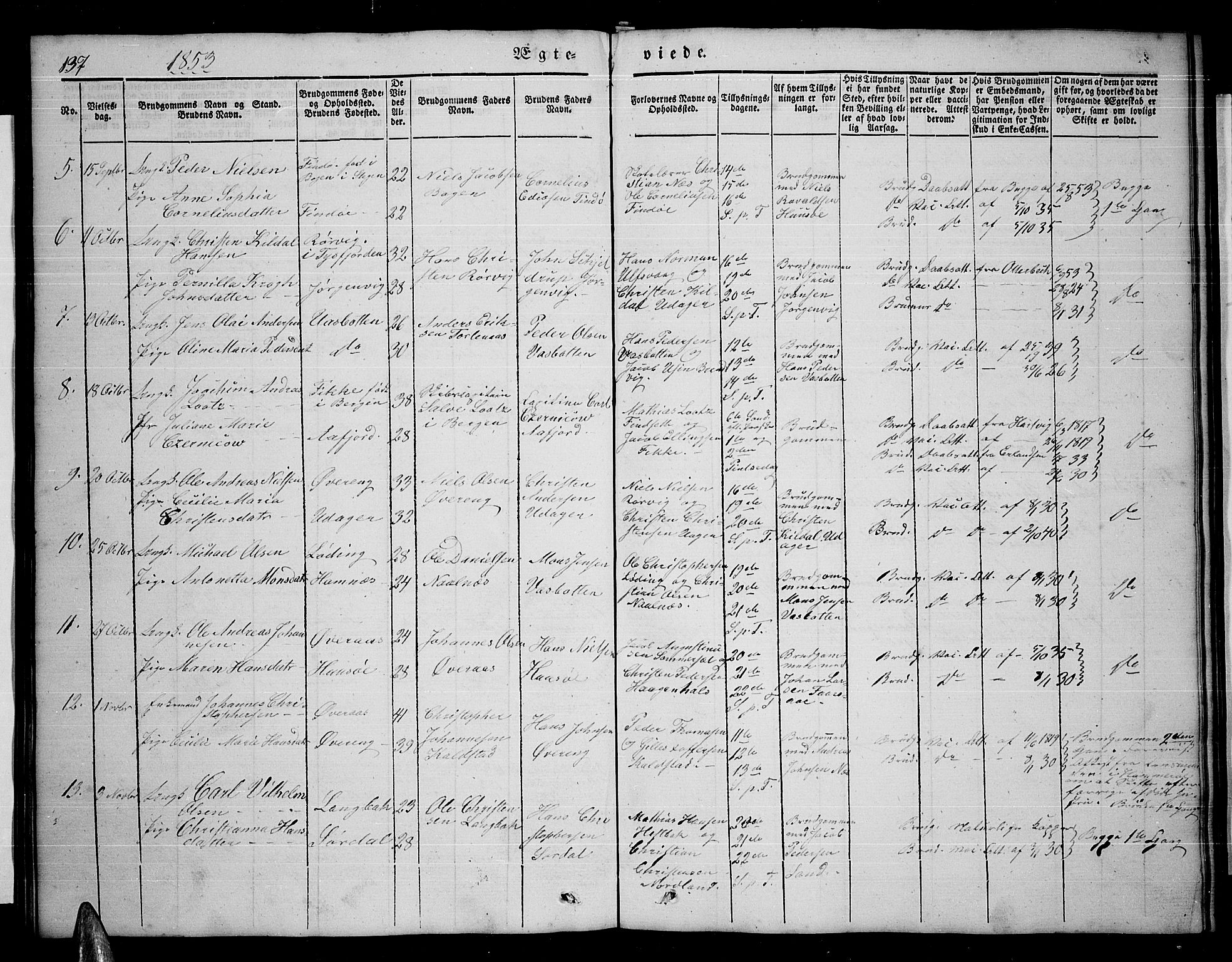 Ministerialprotokoller, klokkerbøker og fødselsregistre - Nordland, SAT/A-1459/859/L0856: Parish register (copy) no. 859C02, 1843-1854, p. 137