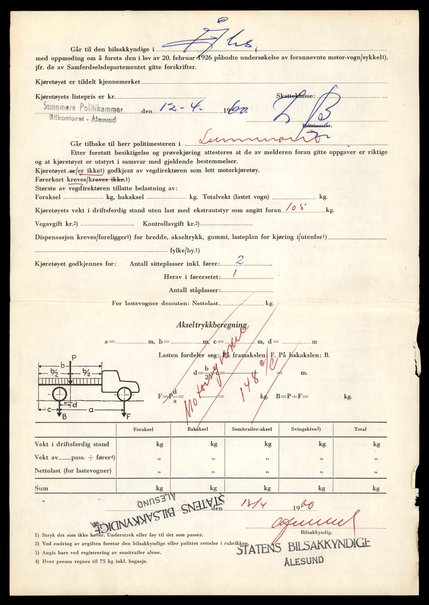 Møre og Romsdal vegkontor - Ålesund trafikkstasjon, AV/SAT-A-4099/F/Fe/L0026: Registreringskort for kjøretøy T 11046 - T 11160, 1927-1998, p. 1226