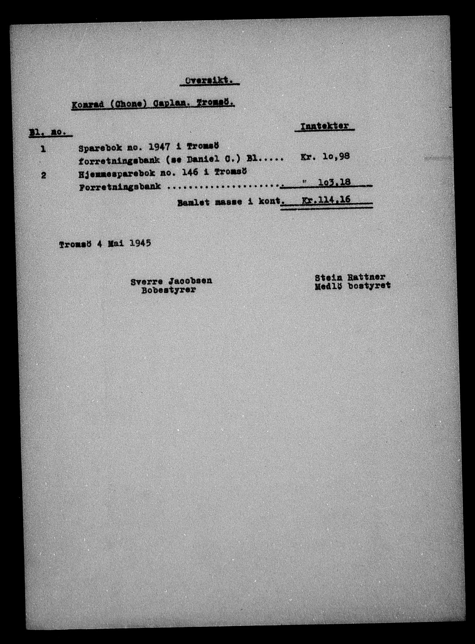 Justisdepartementet, Tilbakeføringskontoret for inndratte formuer, AV/RA-S-1564/H/Hc/Hcb/L0910: --, 1945-1947, p. 462