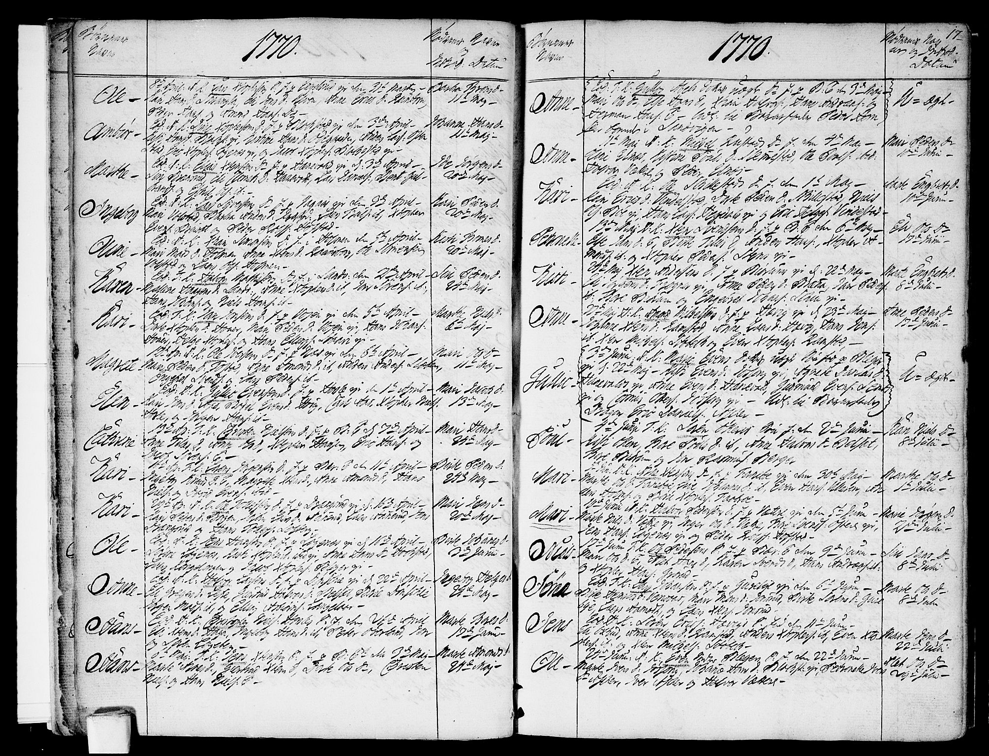 Asker prestekontor Kirkebøker, SAO/A-10256a/F/Fa/L0003: Parish register (official) no. I 3, 1767-1807, p. 17