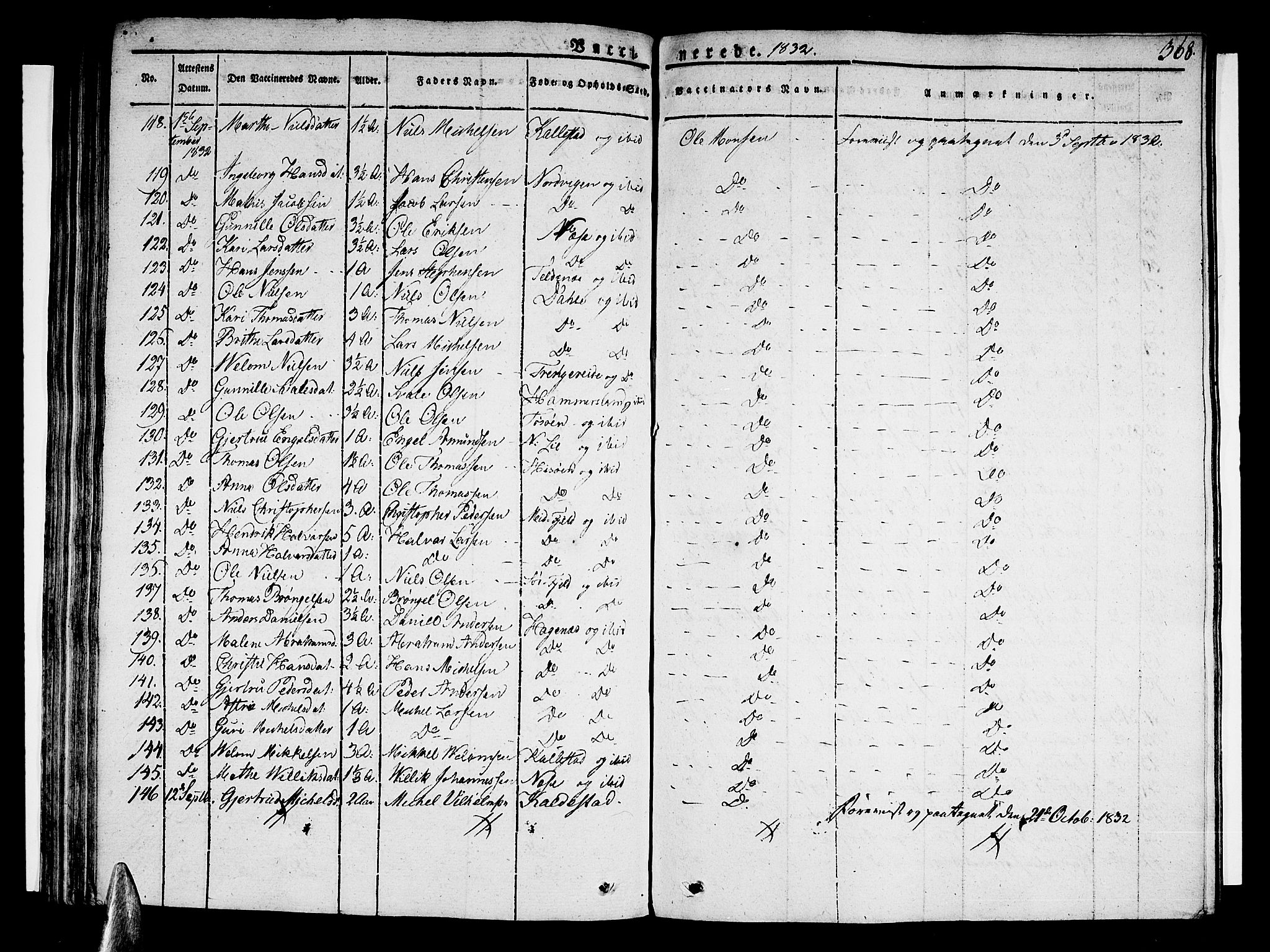 Sund sokneprestembete, AV/SAB-A-99930: Parish register (official) no. A 12, 1825-1835, p. 368