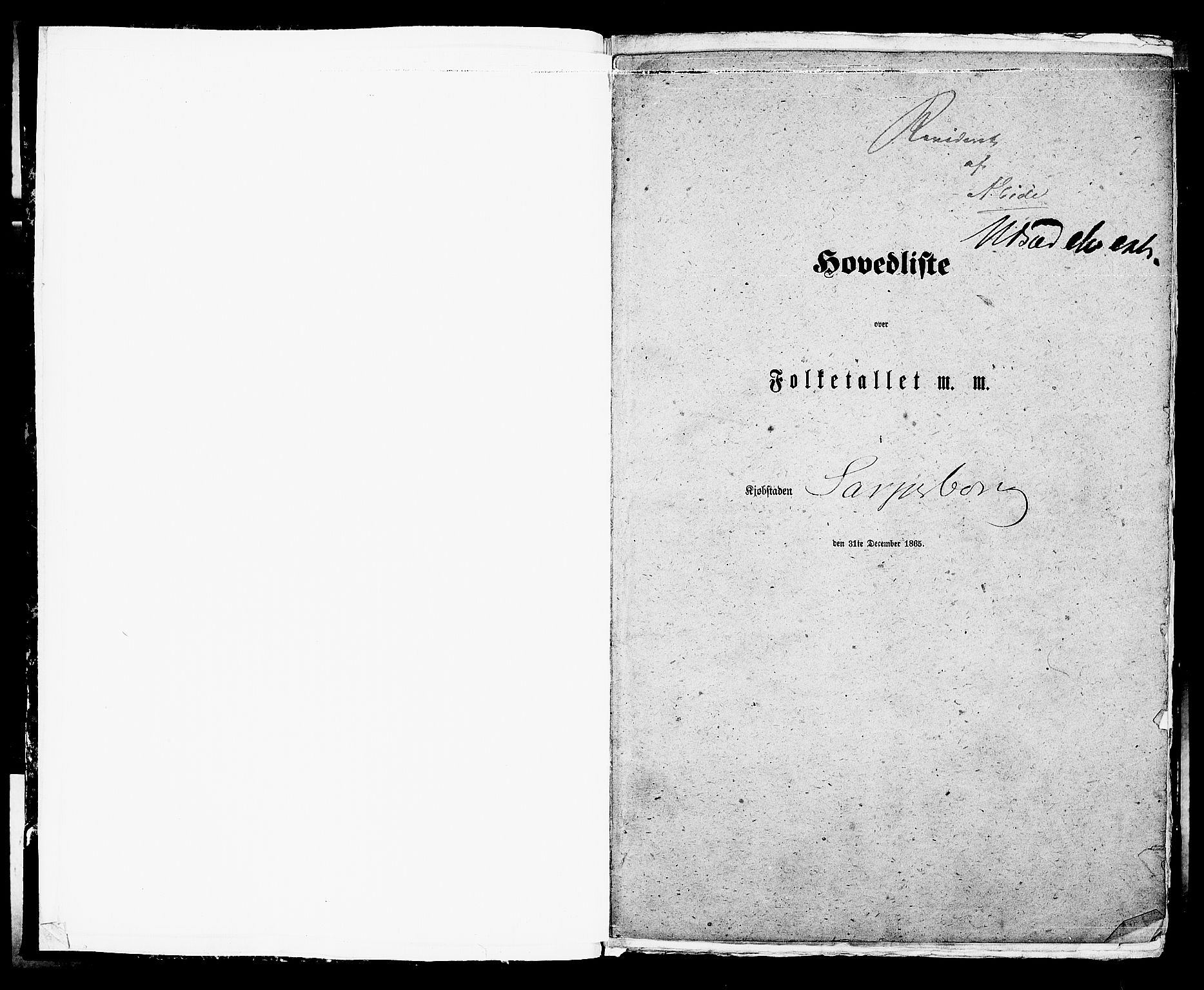 RA, 1865 census for Sarpsborg, 1865, p. 4