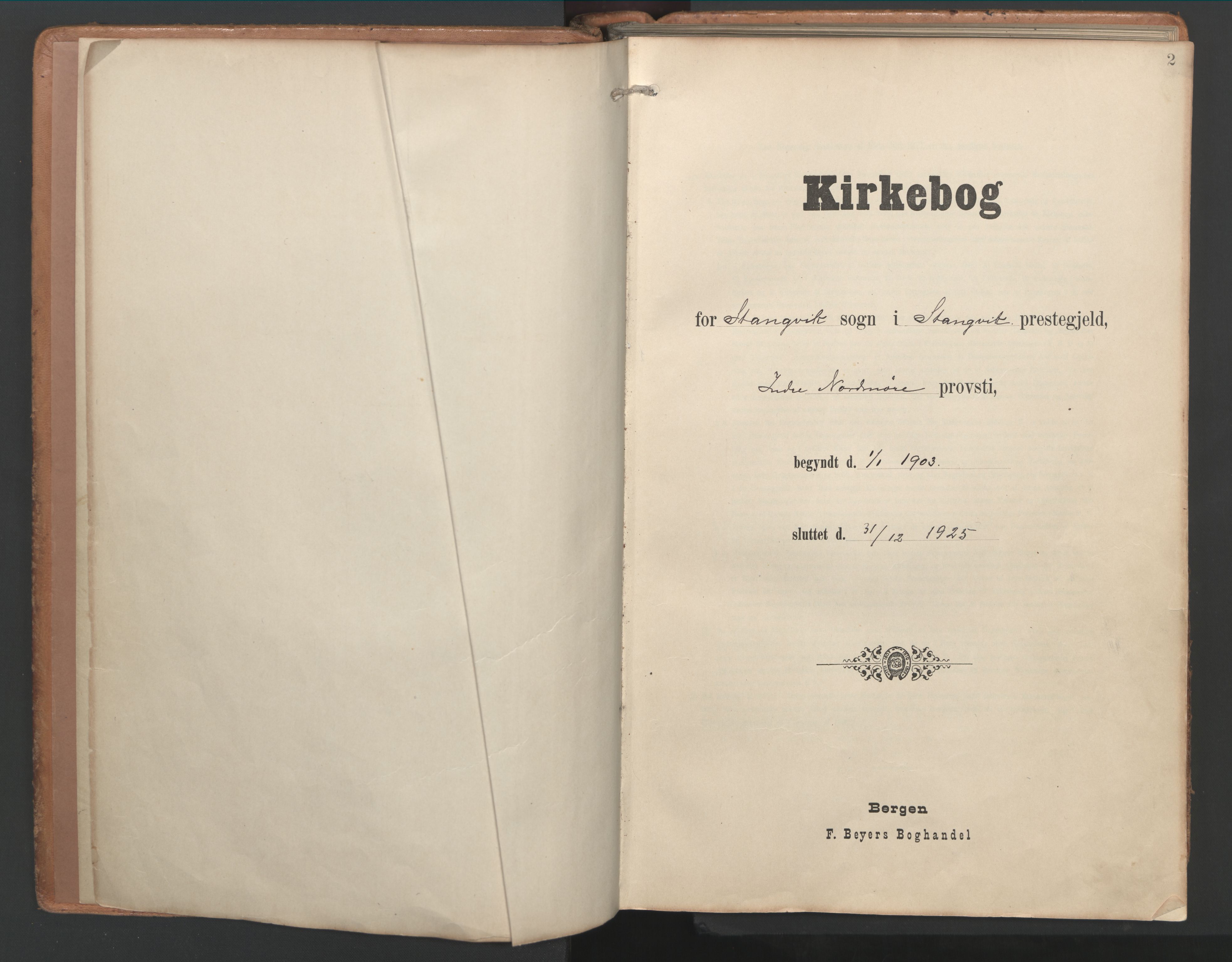 Ministerialprotokoller, klokkerbøker og fødselsregistre - Møre og Romsdal, AV/SAT-A-1454/592/L1030: Parish register (official) no. 592A08, 1901-1925, p. 2