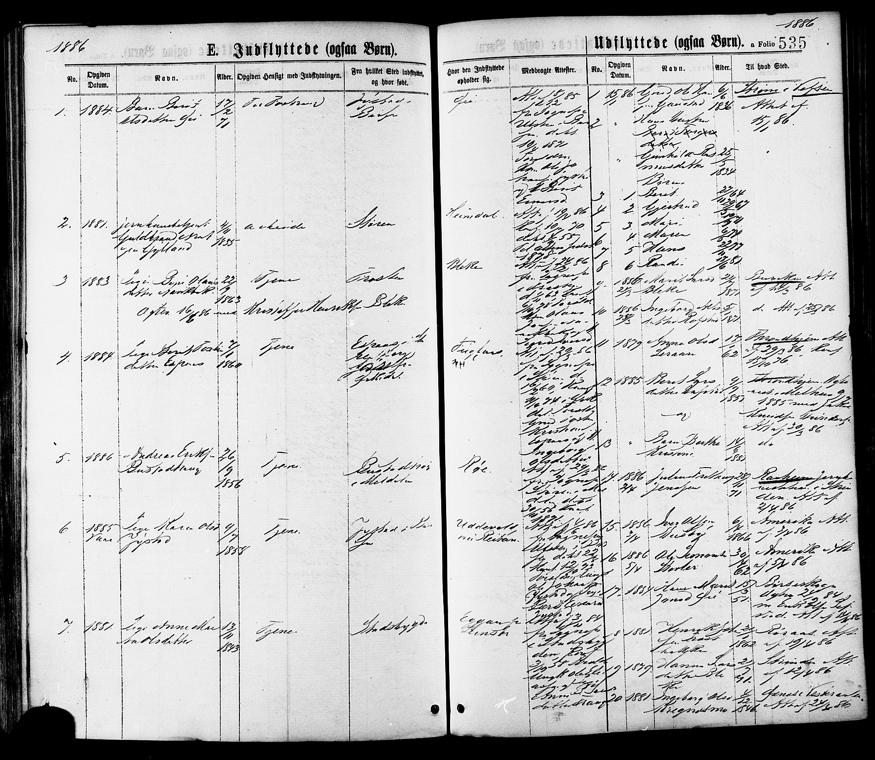 Ministerialprotokoller, klokkerbøker og fødselsregistre - Sør-Trøndelag, AV/SAT-A-1456/691/L1079: Parish register (official) no. 691A11, 1873-1886, p. 535