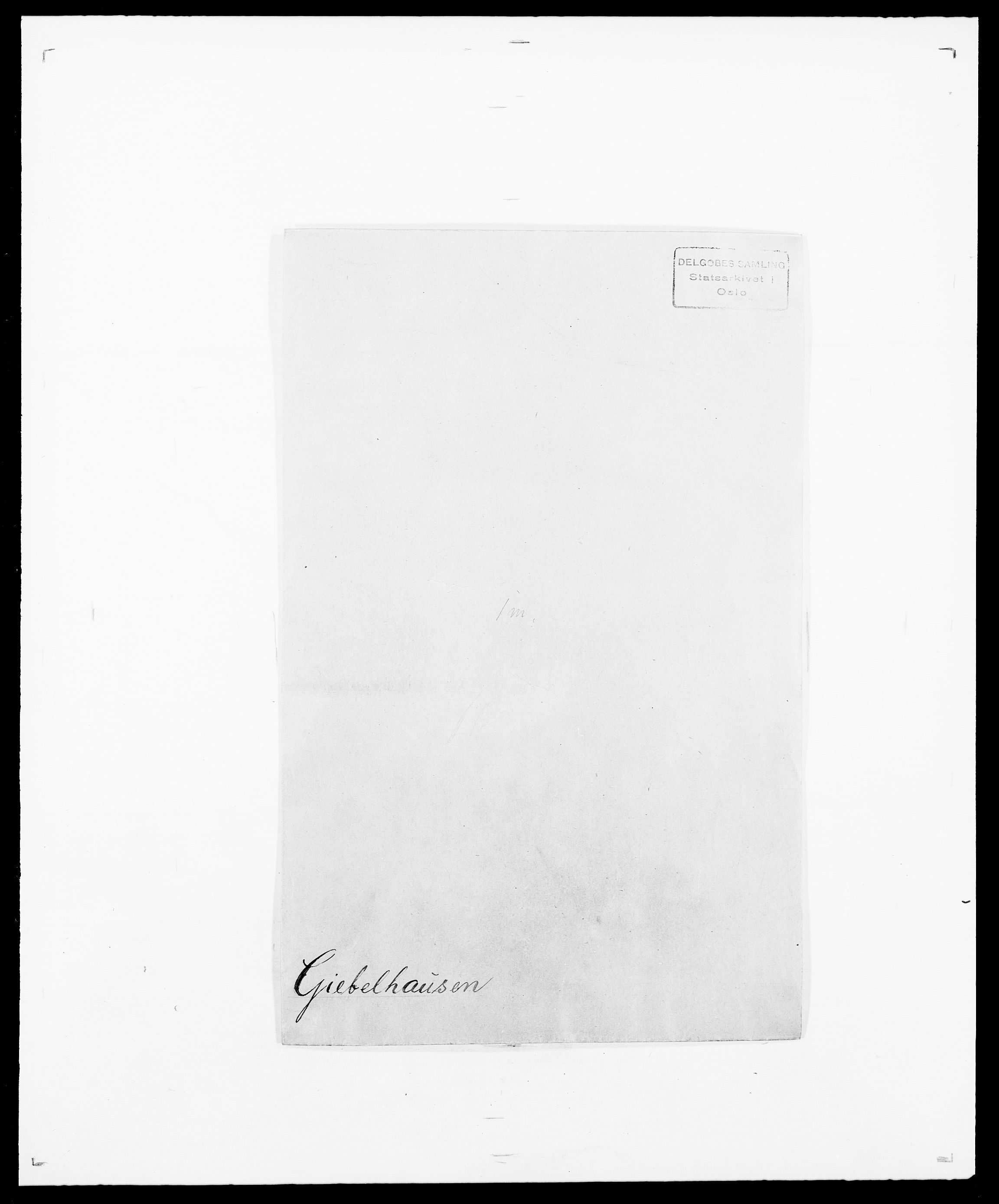 Delgobe, Charles Antoine - samling, SAO/PAO-0038/D/Da/L0014: Giebdhausen - Grip, p. 1