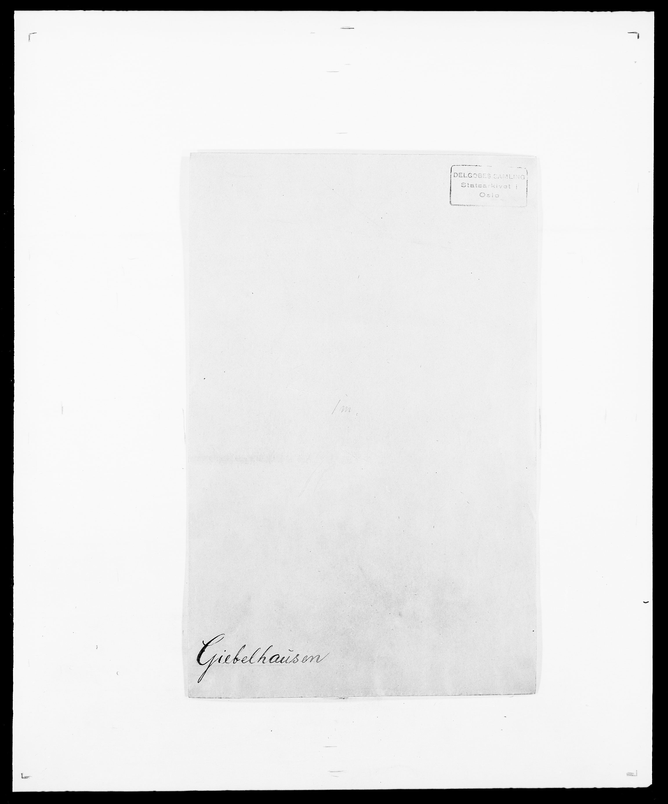 Delgobe, Charles Antoine - samling, AV/SAO-PAO-0038/D/Da/L0014: Giebdhausen - Grip, p. 1