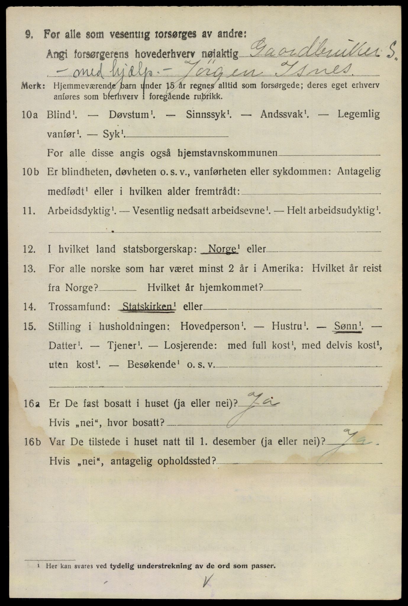 SAO, 1920 census for Tune, 1920, p. 5165