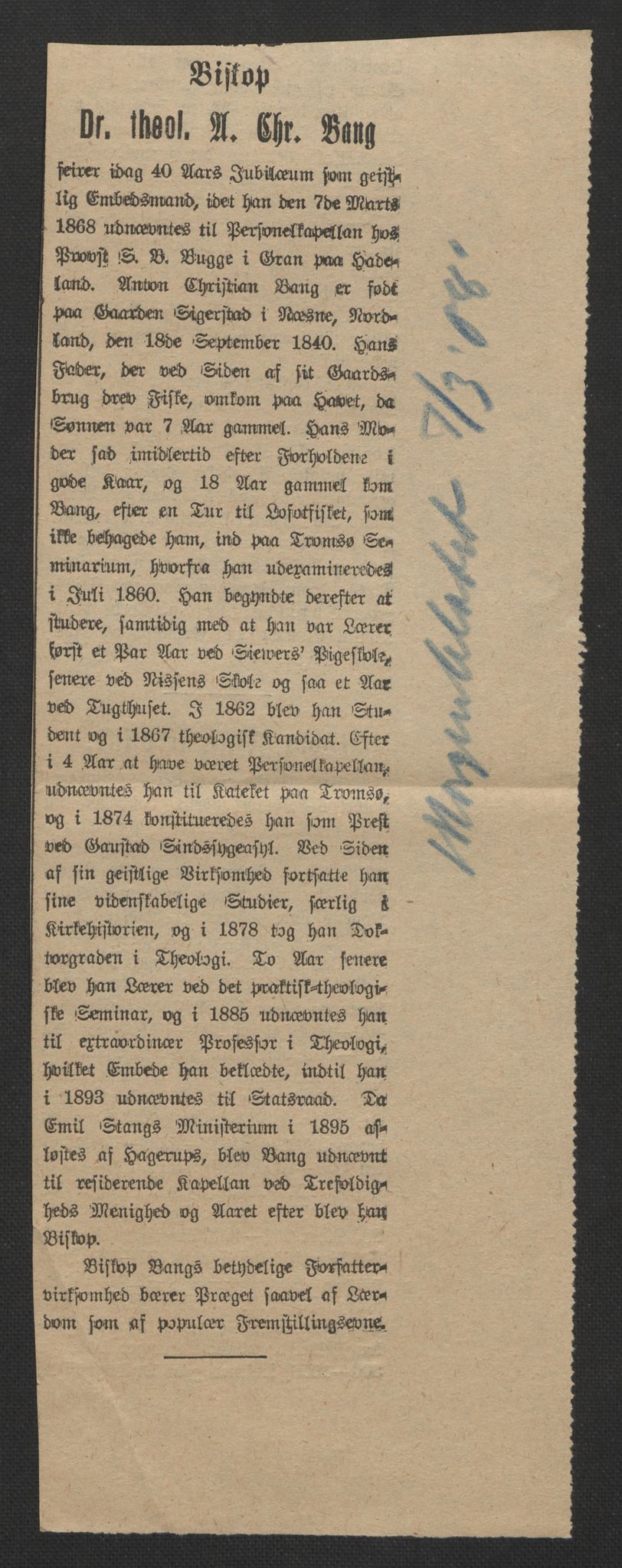 Personaliasamlingen, AV/RA-EA-4025/G/L0009b/0012: Bakke - Barcaglia / Bang, 1641-1910, p. 4