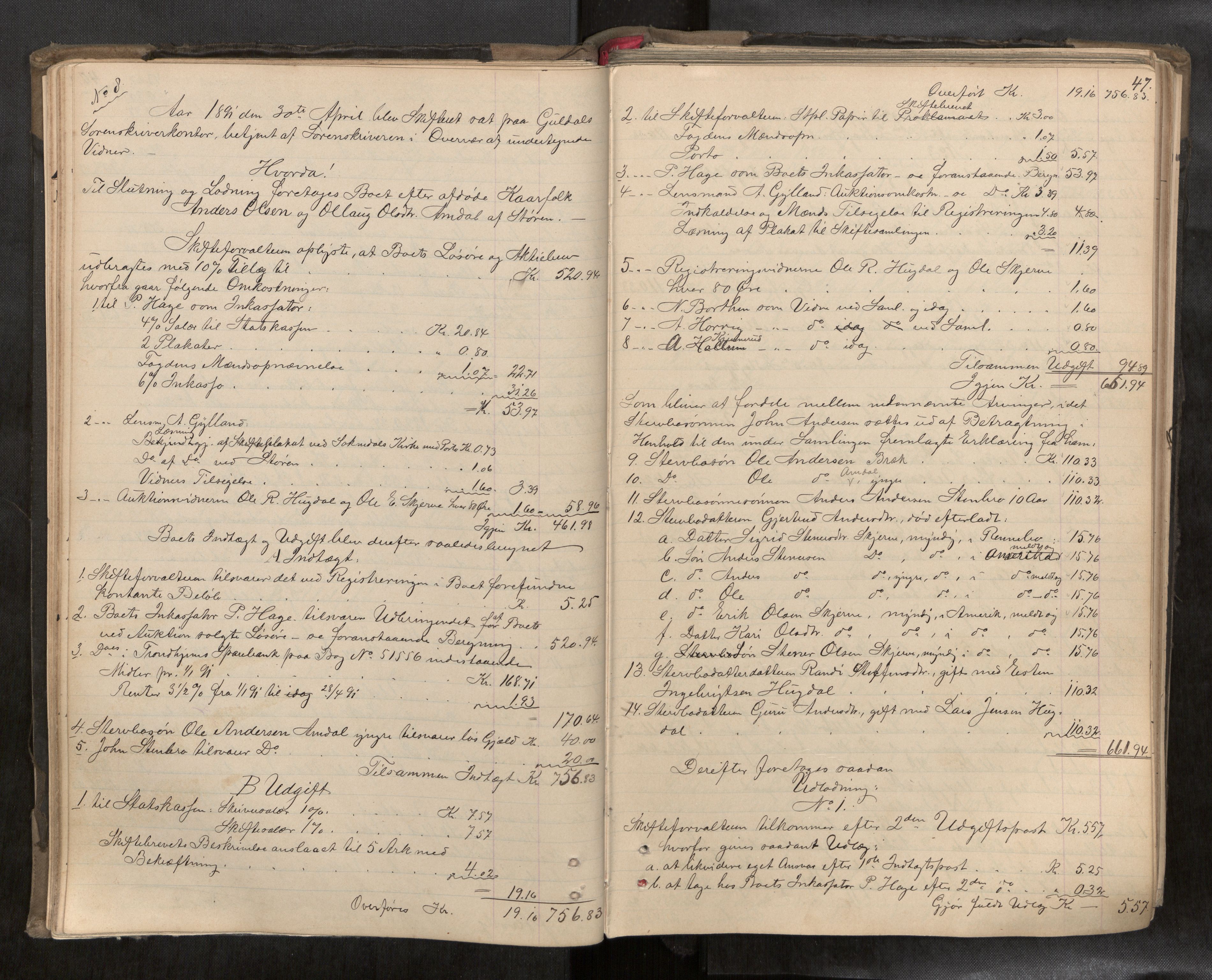 Gauldal sorenskriveri, AV/SAT-A-0014/1/3/3A/L0015: Skifteslutningsprotokoll  2, 1889-1902, p. 47