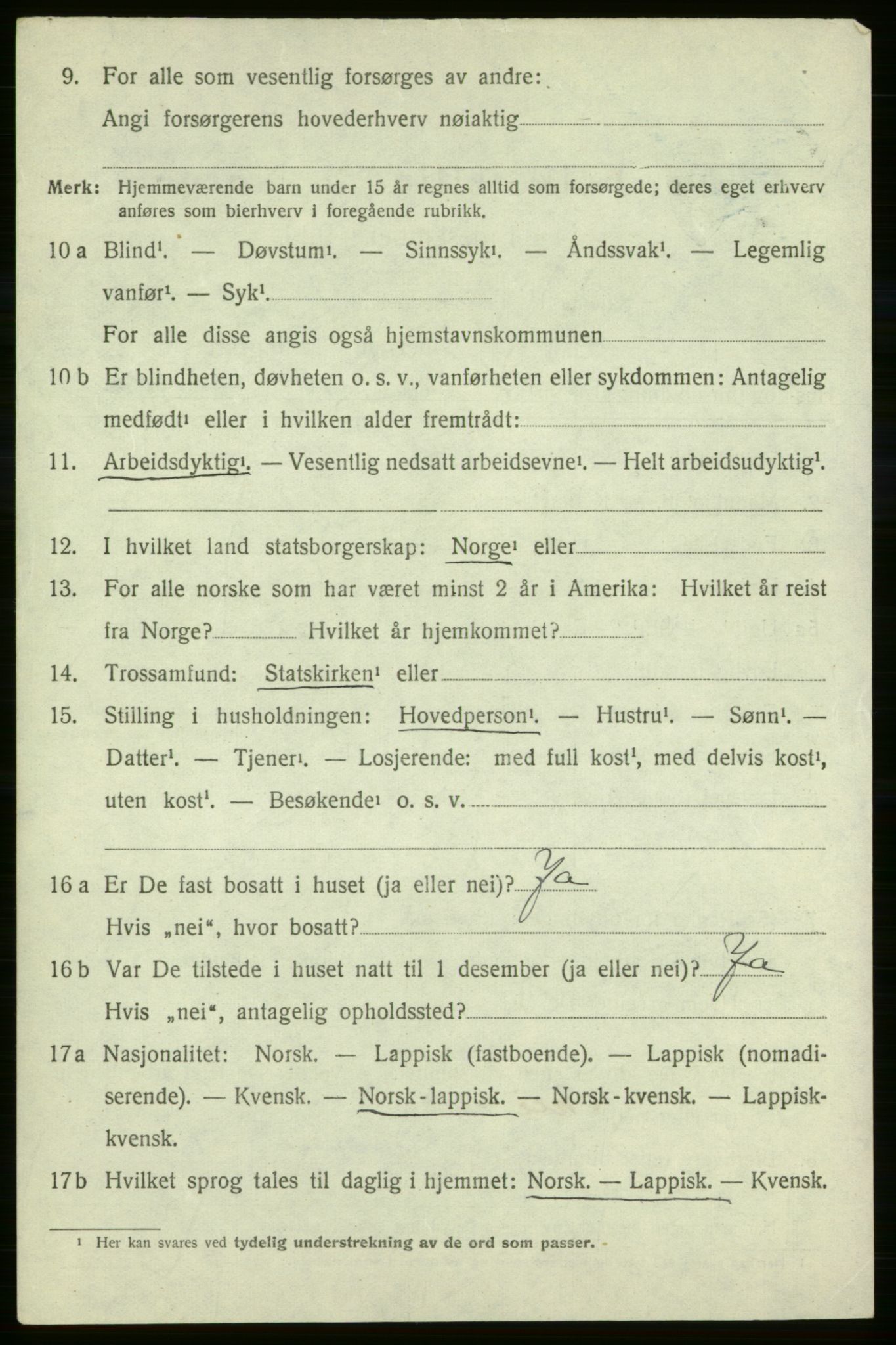 SATØ, 1920 census for Talvik, 1920, p. 2187