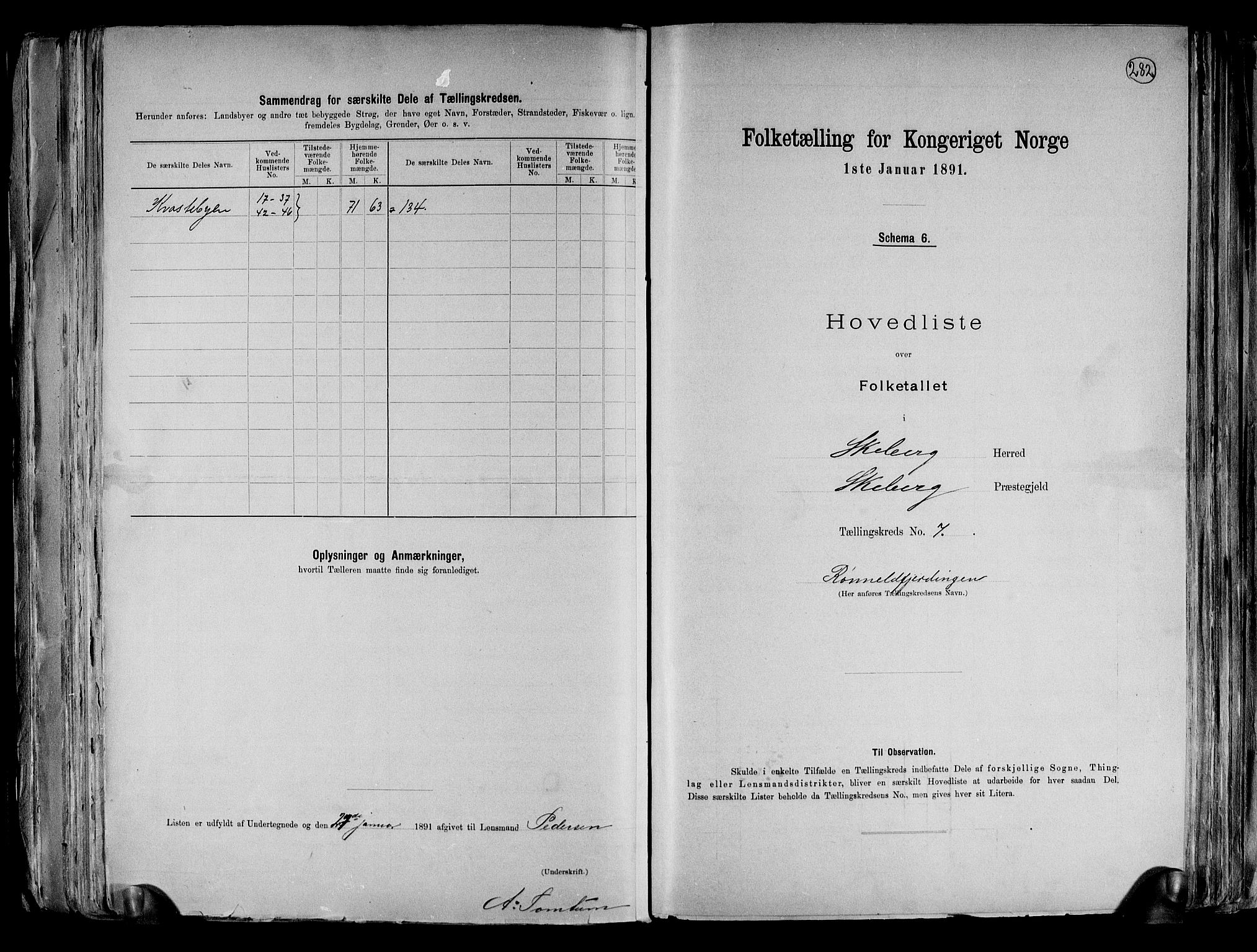 RA, 1891 census for 0115 Skjeberg, 1891, p. 19