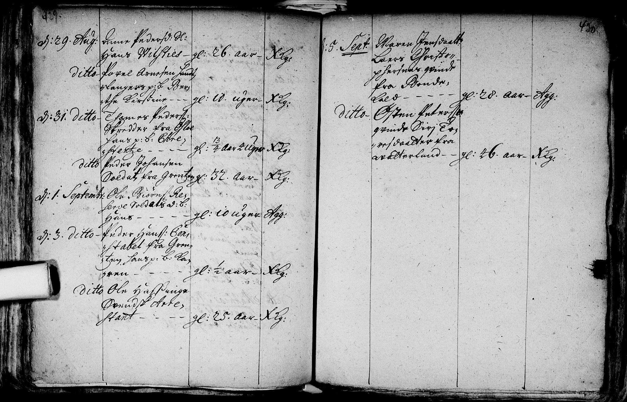 Aker prestekontor kirkebøker, AV/SAO-A-10861/F/L0002: Parish register (official) no. 2, 1714-1720, p. 429-430