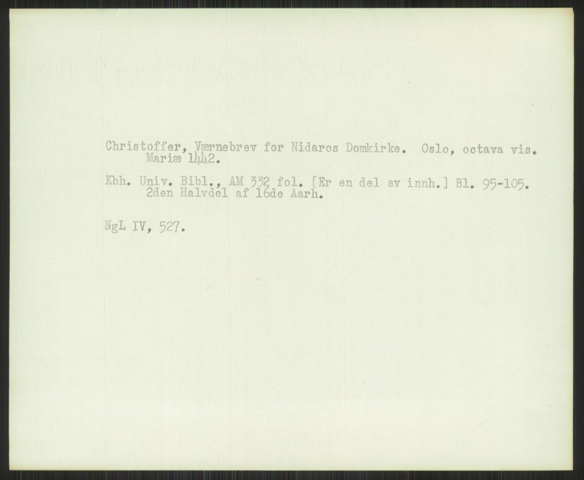 Norsk Historisk Kjeldeskrift-Institutt (NHKI), AV/RA-S-6117/G/Gc/L0030: Tematisk register til Gustav Storms håndskriftbeskrivelser i NgL bd. IV, 1381-1480, p. 352