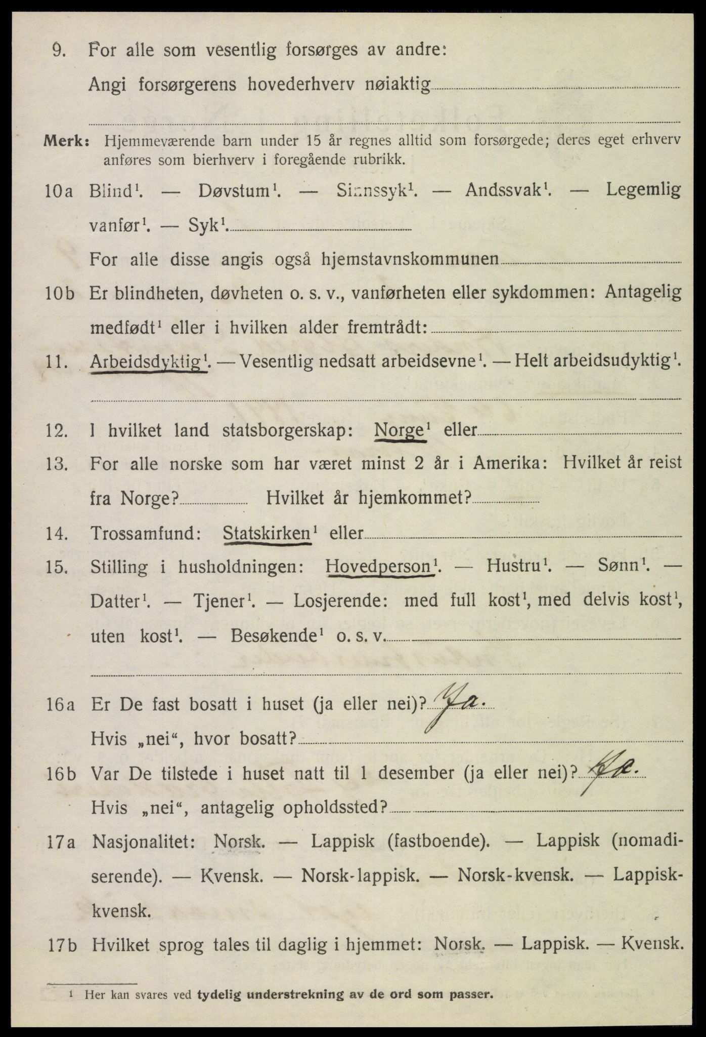 SAT, 1920 census for Verran, 1920, p. 3107