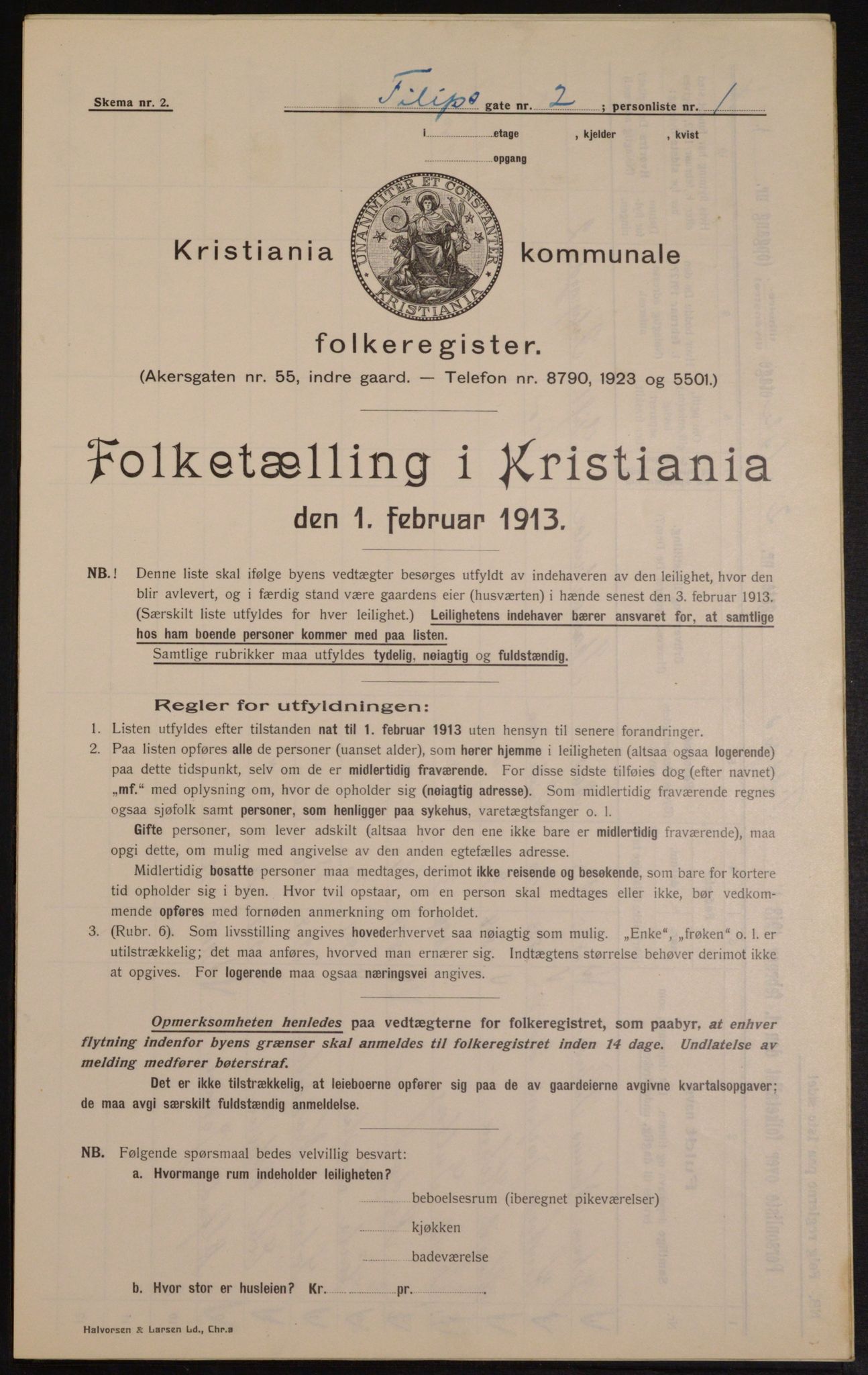 OBA, Municipal Census 1913 for Kristiania, 1913, p. 24350