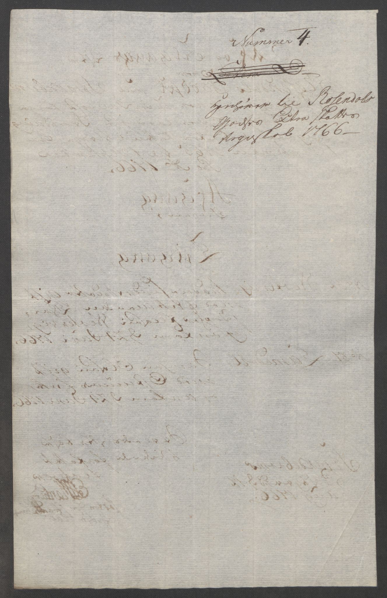 Rentekammeret inntil 1814, Reviderte regnskaper, Fogderegnskap, AV/RA-EA-4092/R49/L3157: Ekstraskatten Rosendal Baroni, 1762-1772, p. 162