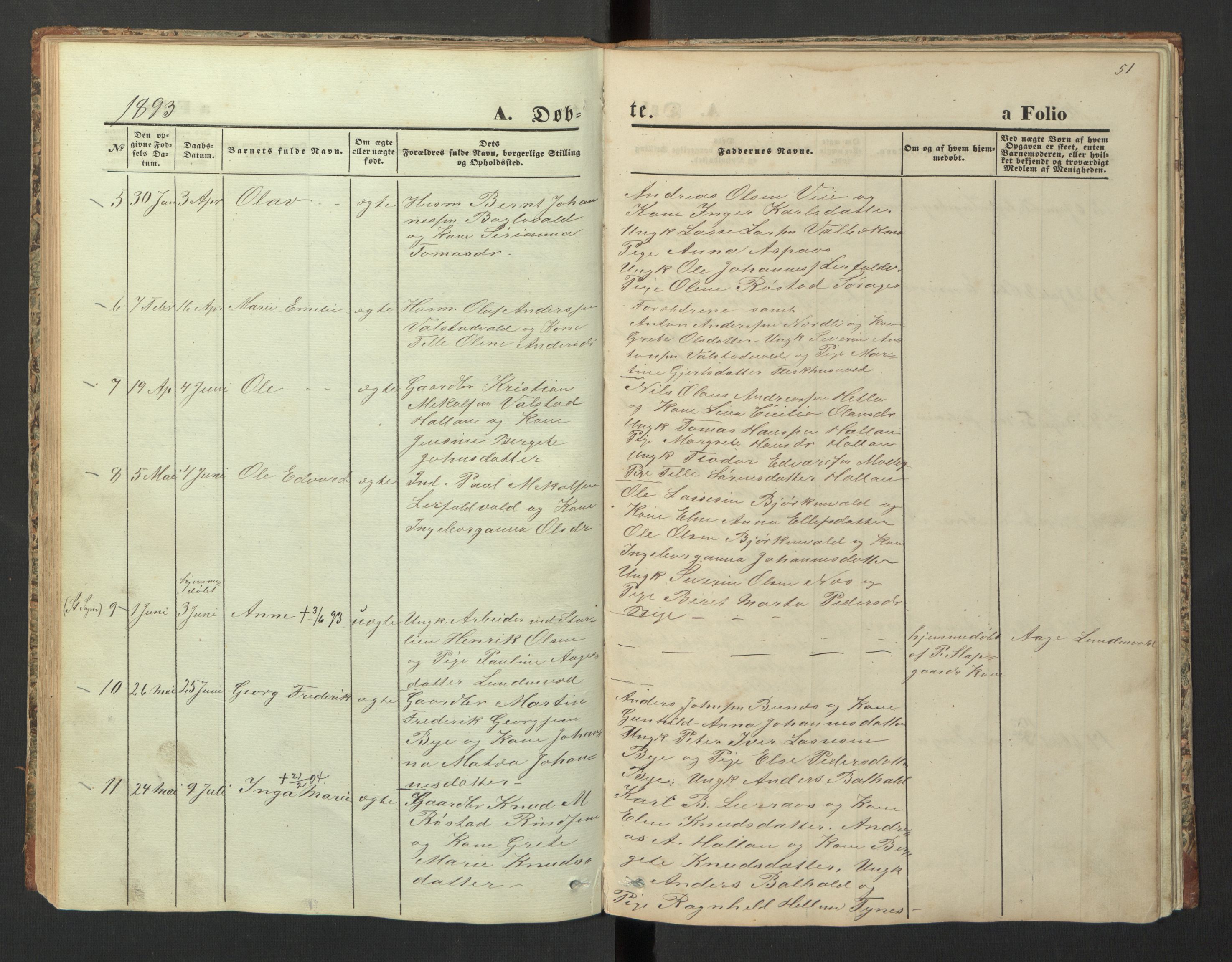 Ministerialprotokoller, klokkerbøker og fødselsregistre - Nord-Trøndelag, SAT/A-1458/726/L0271: Parish register (copy) no. 726C02, 1869-1897, p. 51