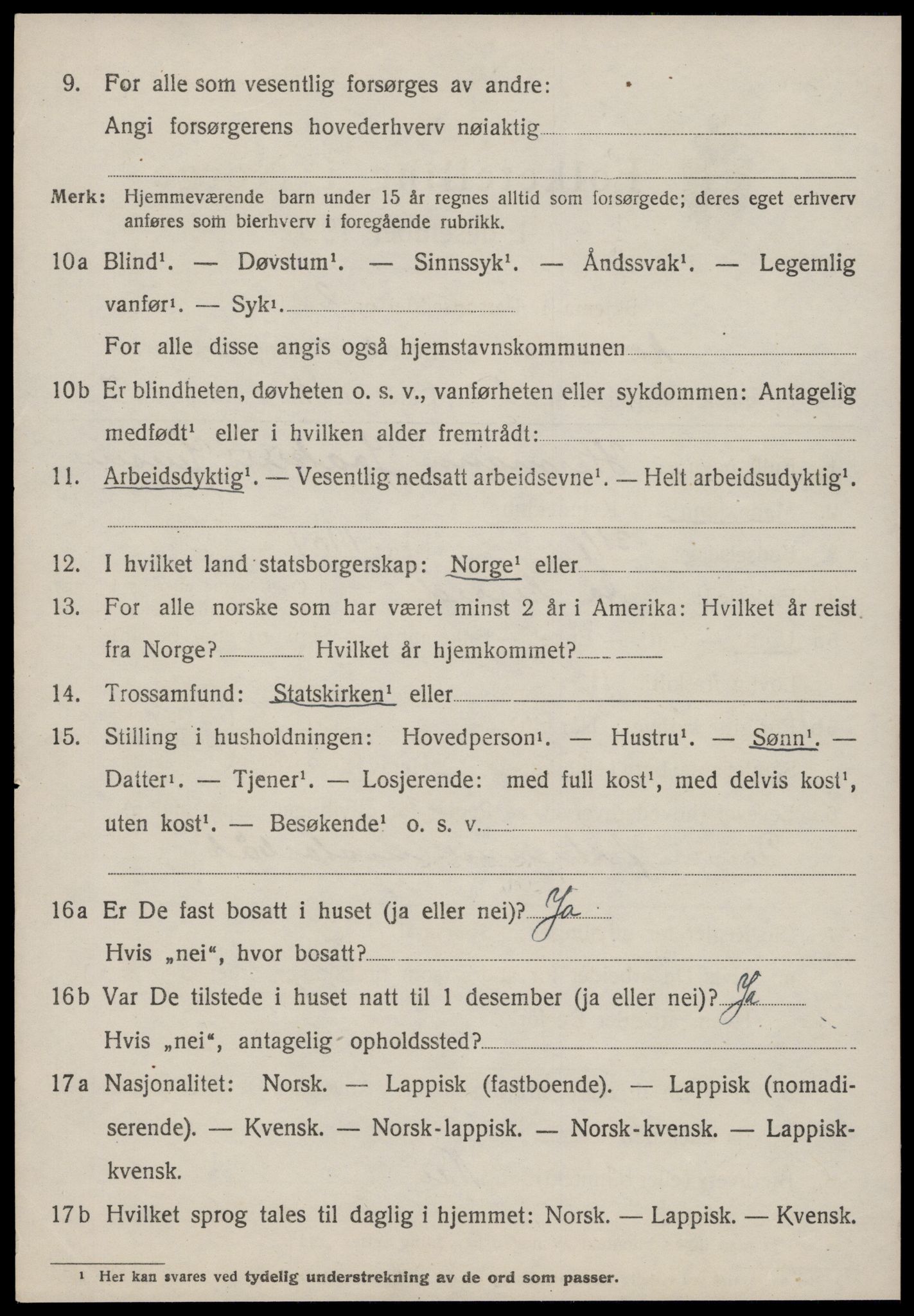 SAT, 1920 census for Å, 1920, p. 1405