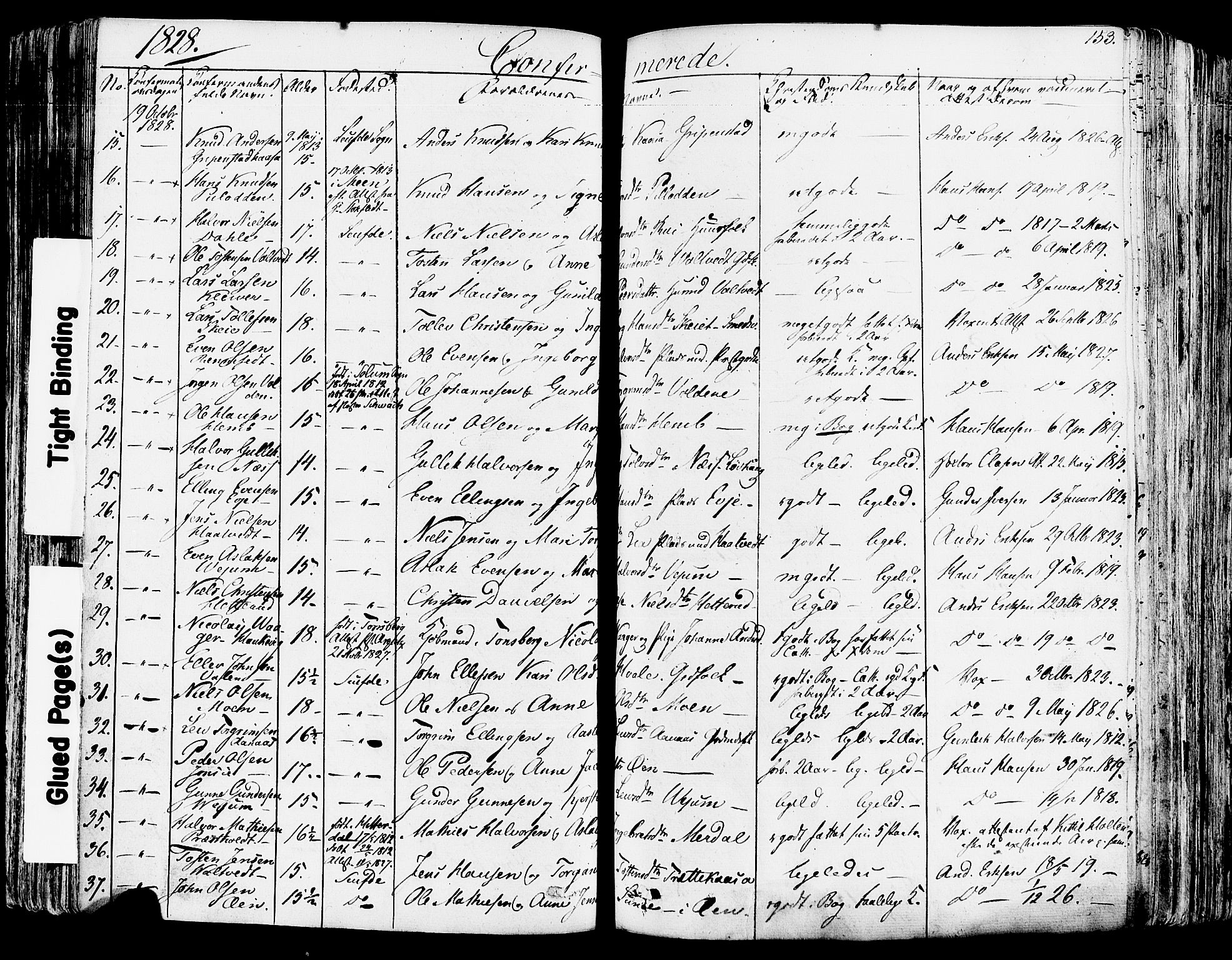 Sauherad kirkebøker, SAKO/A-298/F/Fa/L0006: Parish register (official) no. I 6, 1827-1850, p. 153