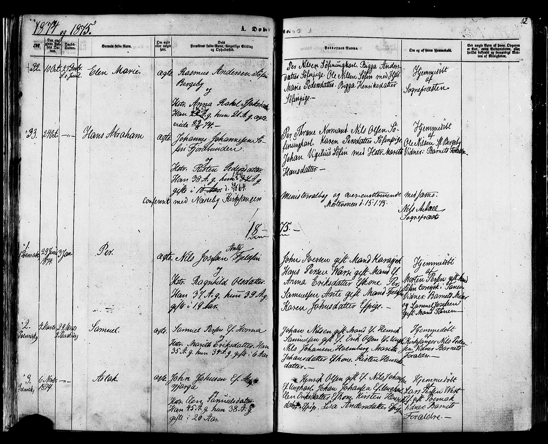 Nesseby sokneprestkontor, SATØ/S-1330/H/Ha/L0003kirke: Parish register (official) no. 3 /1, 1865-1876, p. 52