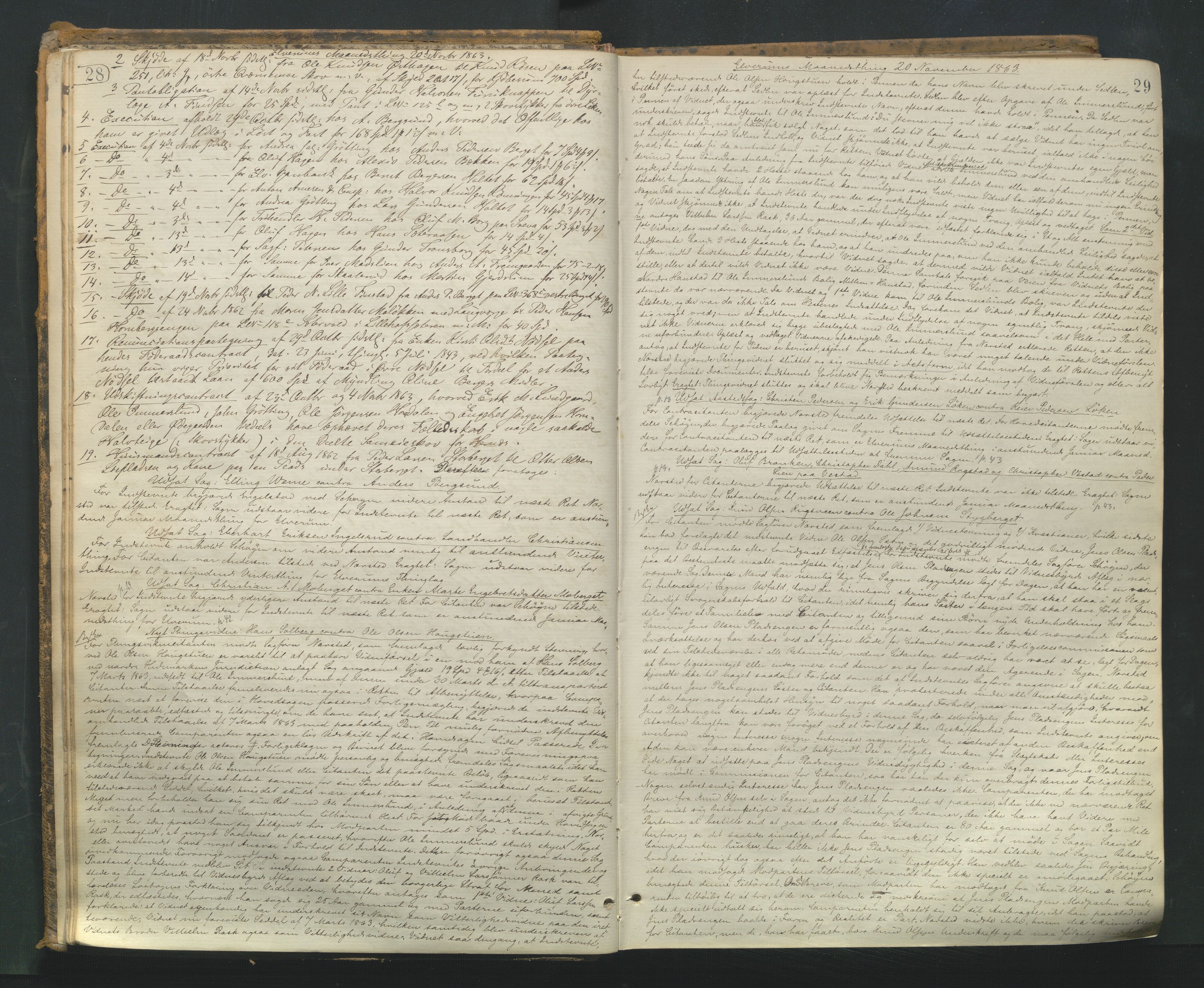 Sør-Østerdal sorenskriveri, AV/SAH-TING-018/G/Gb/L0004: Tingbok, 1863-1871, p. 28-29