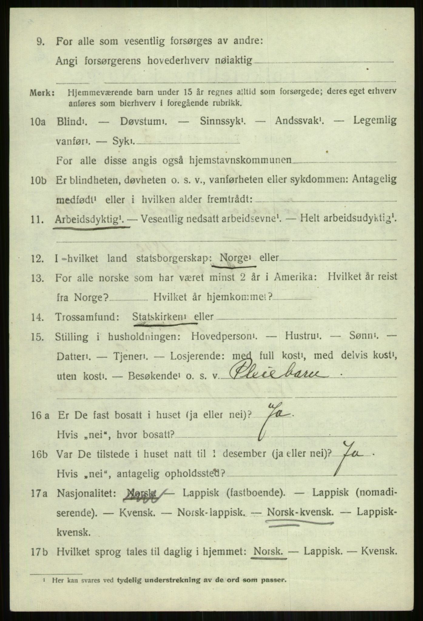 SATØ, 1920 census for Skjervøy, 1920, p. 3696
