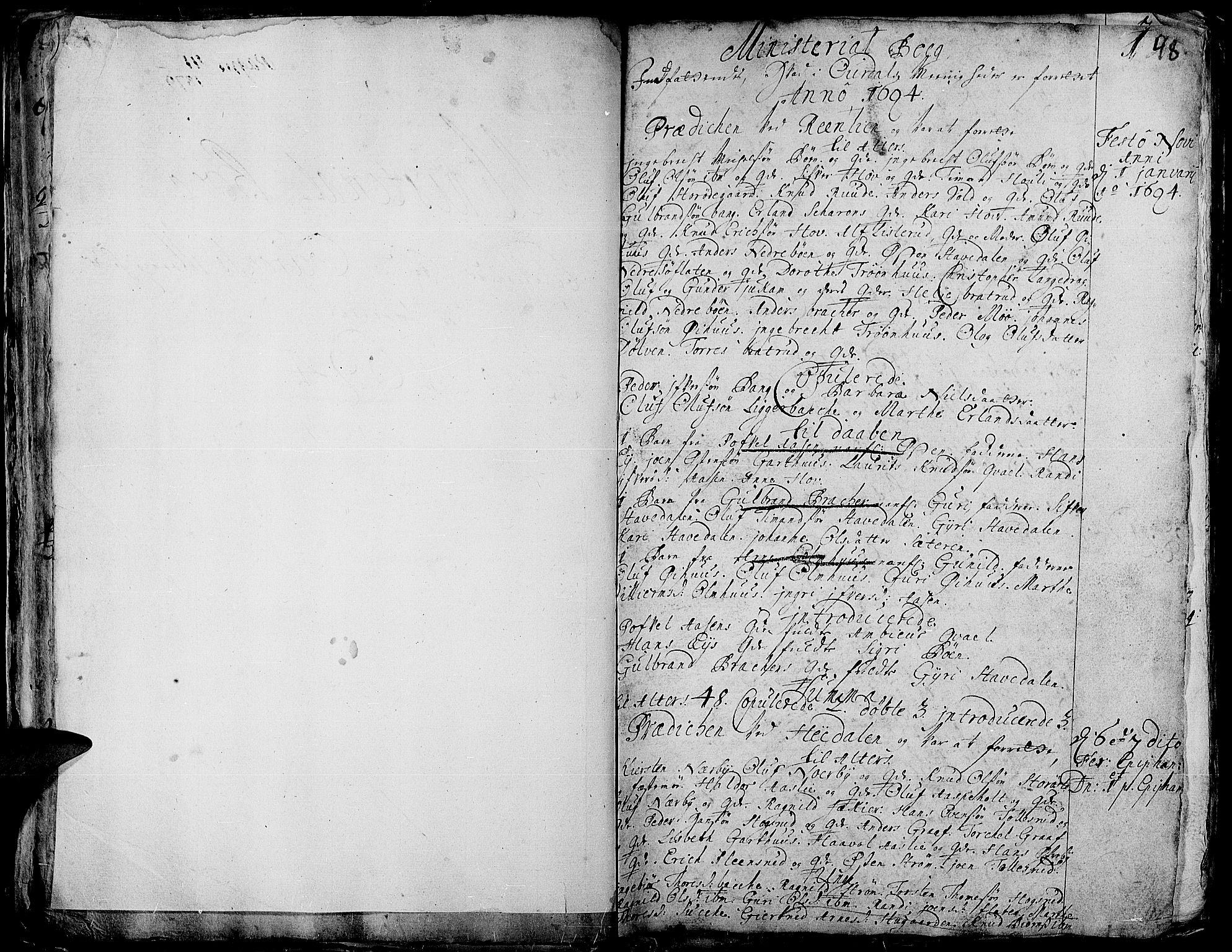 Aurdal prestekontor, SAH/PREST-126/H/Ha/Haa/L0001: Parish register (official) no. 1-3, 1692-1730, p. 48