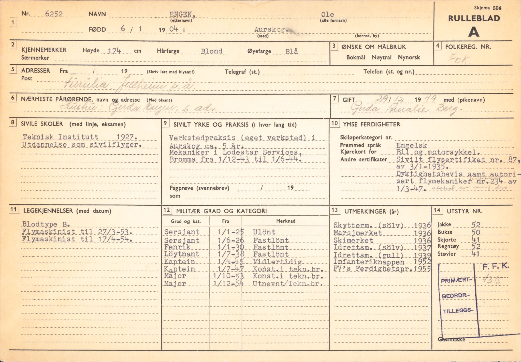 Forsvaret, Forsvarets overkommando/Luftforsvarsstaben, AV/RA-RAFA-4079/P/Pa/L0011: Personellpapirer, 1904, p. 177