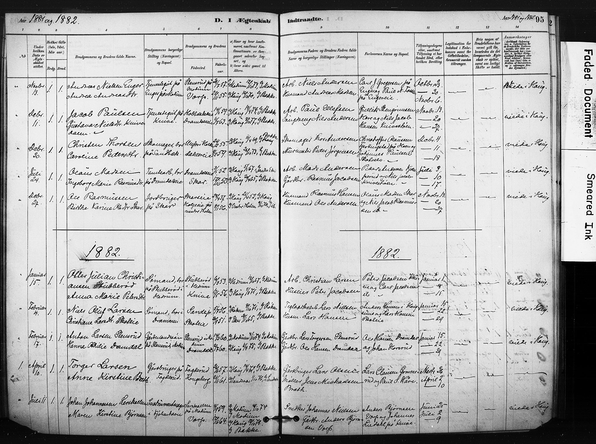 Eiker kirkebøker, AV/SAKO-A-4/F/Fc/L0001: Parish register (official) no. III 1, 1878-1889, p. 95