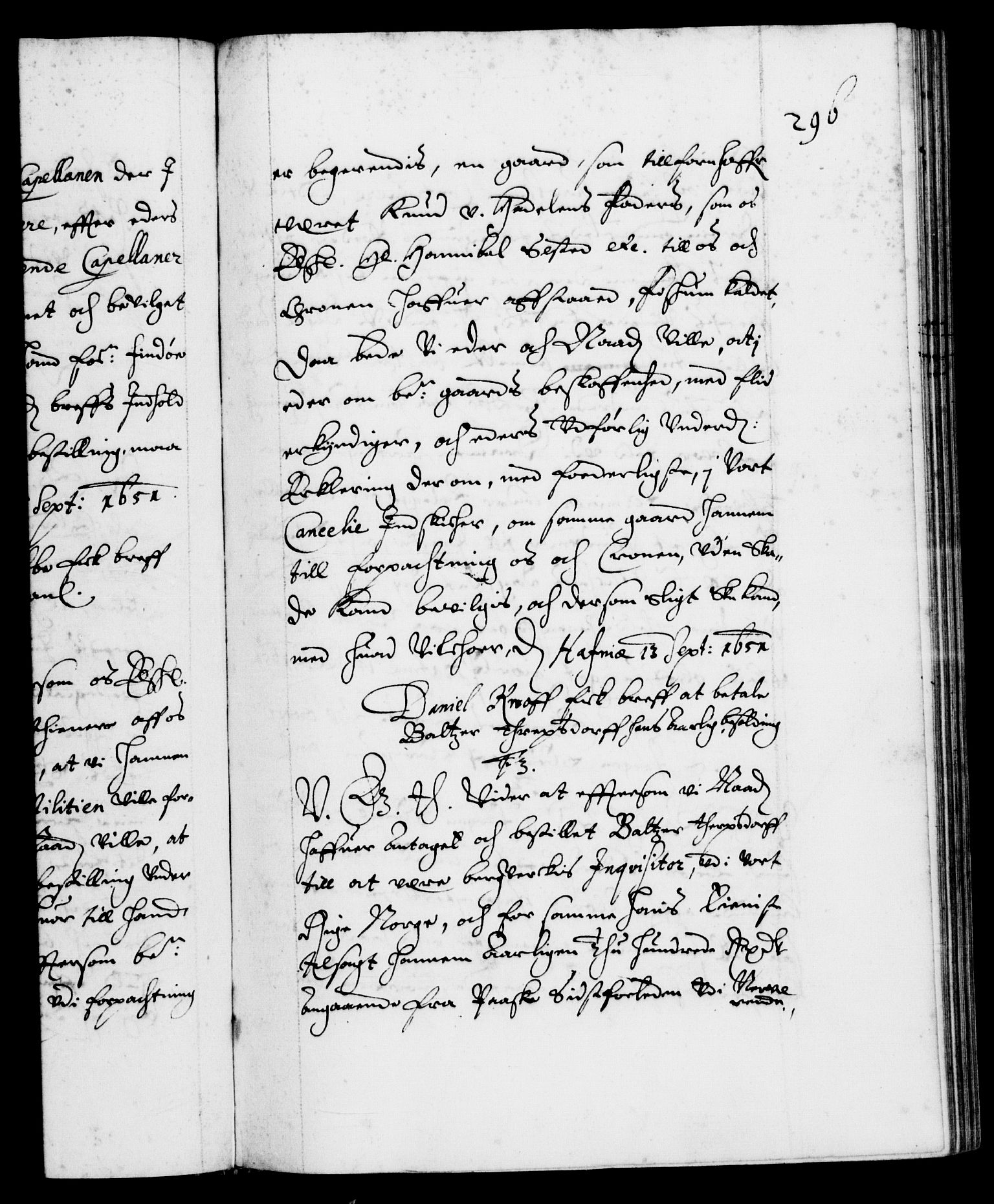 Danske Kanselli 1572-1799, AV/RA-EA-3023/F/Fc/Fca/Fcab/L0008: Norske tegnelser (mikrofilm), 1648-1652, p. 296a