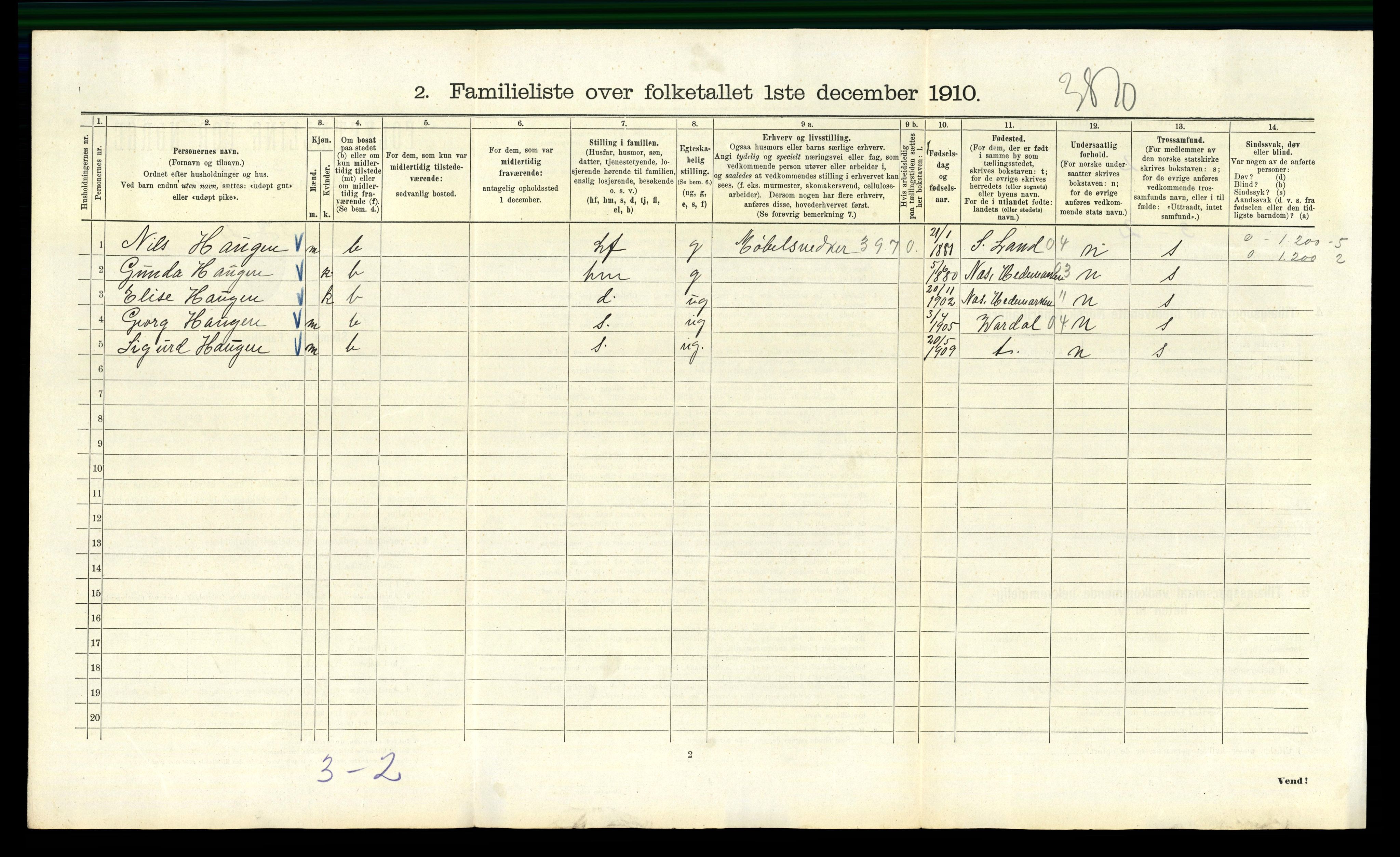 RA, 1910 census for Kristiania, 1910, p. 48160