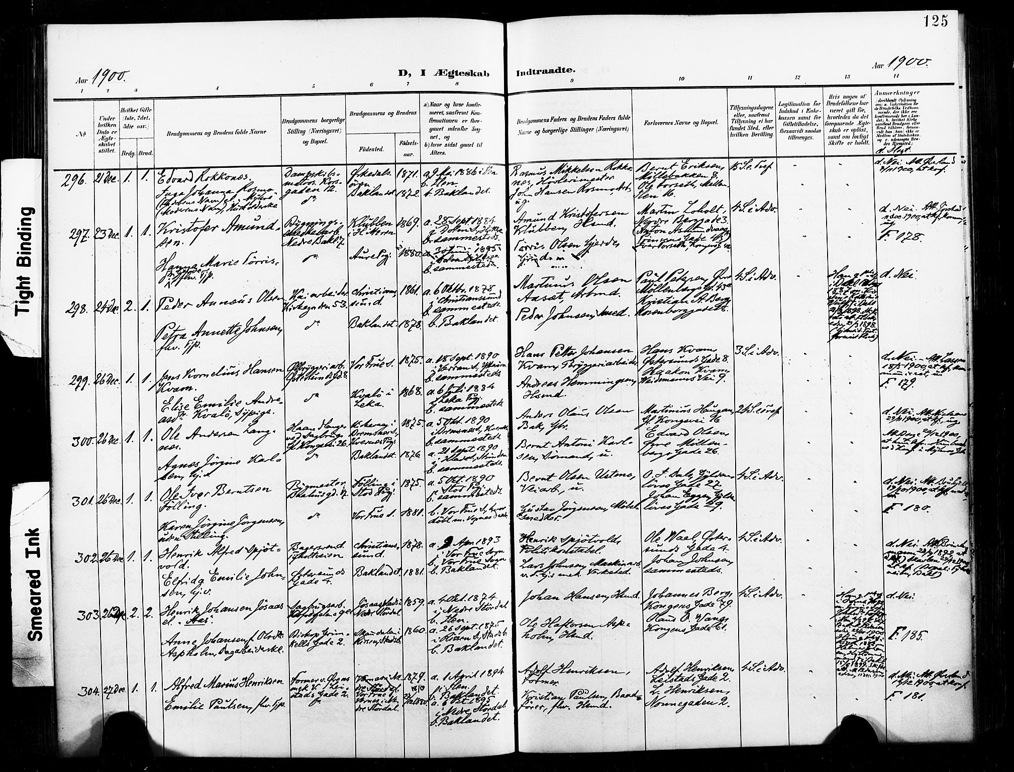 Ministerialprotokoller, klokkerbøker og fødselsregistre - Sør-Trøndelag, AV/SAT-A-1456/604/L0198: Parish register (official) no. 604A19, 1893-1900, p. 125