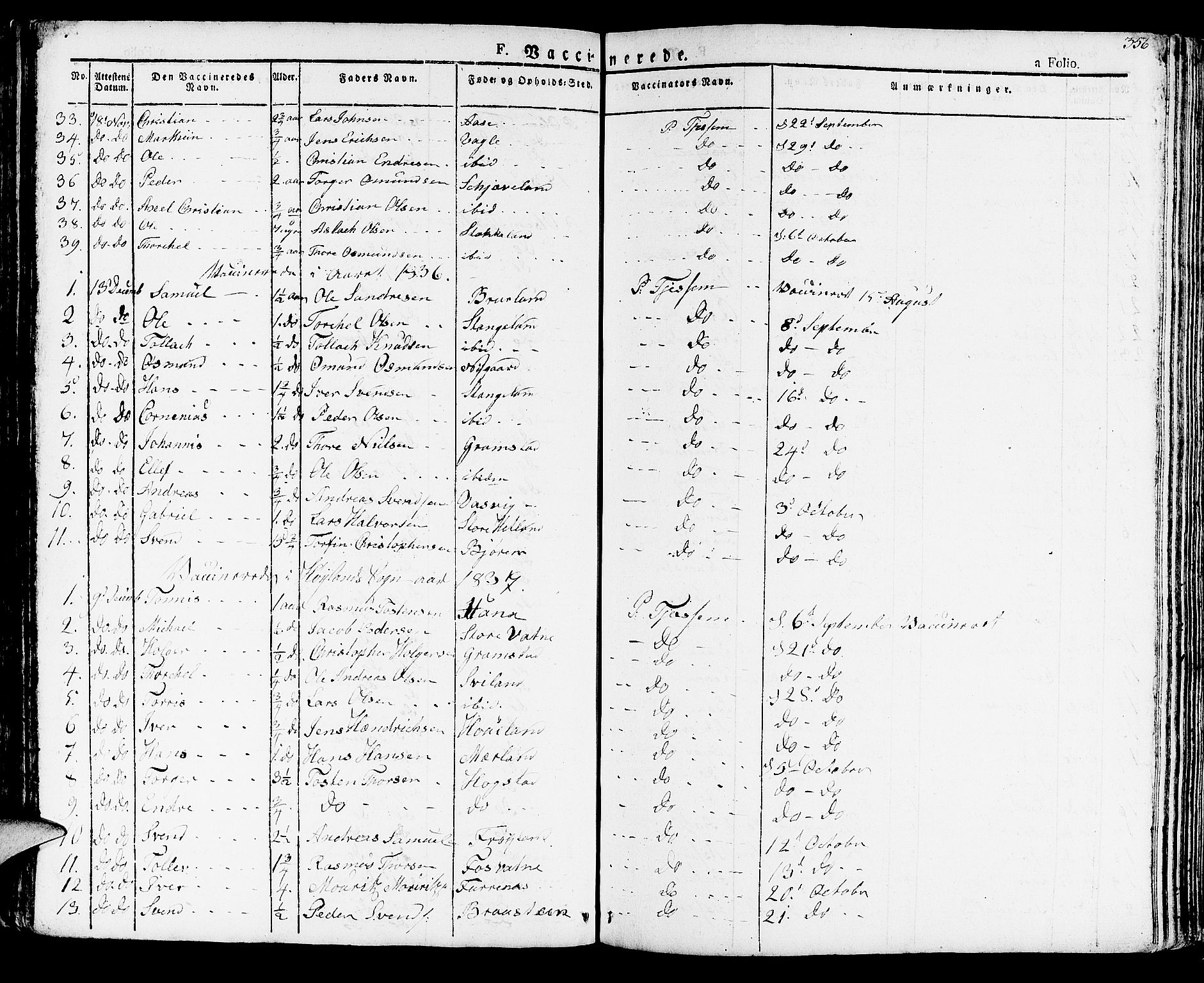 Høyland sokneprestkontor, AV/SAST-A-101799/001/30BA/L0007: Parish register (official) no. A 7 /1, 1825-1841, p. 356