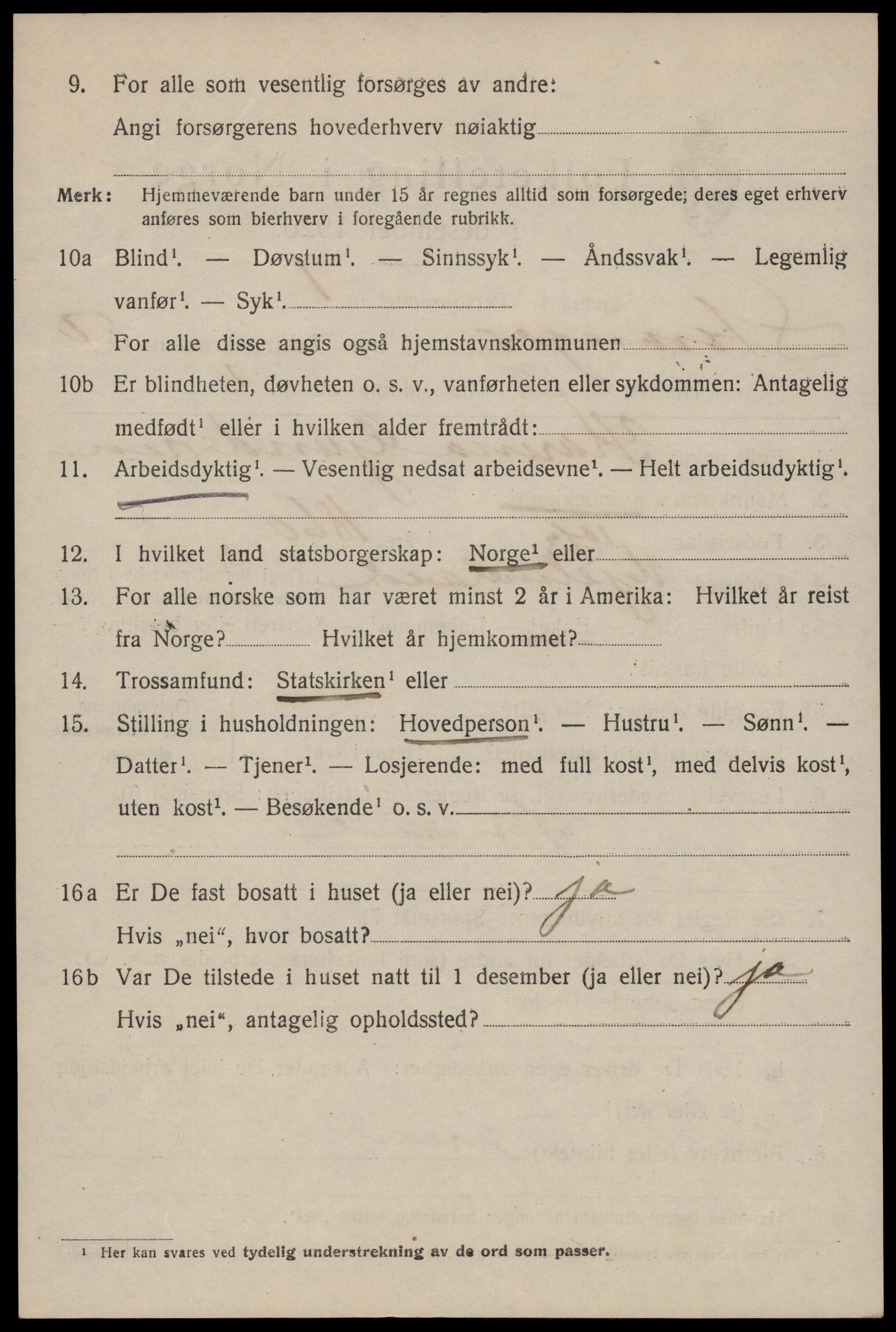 SAST, 1920 census for Stavanger, 1920, p. 120335