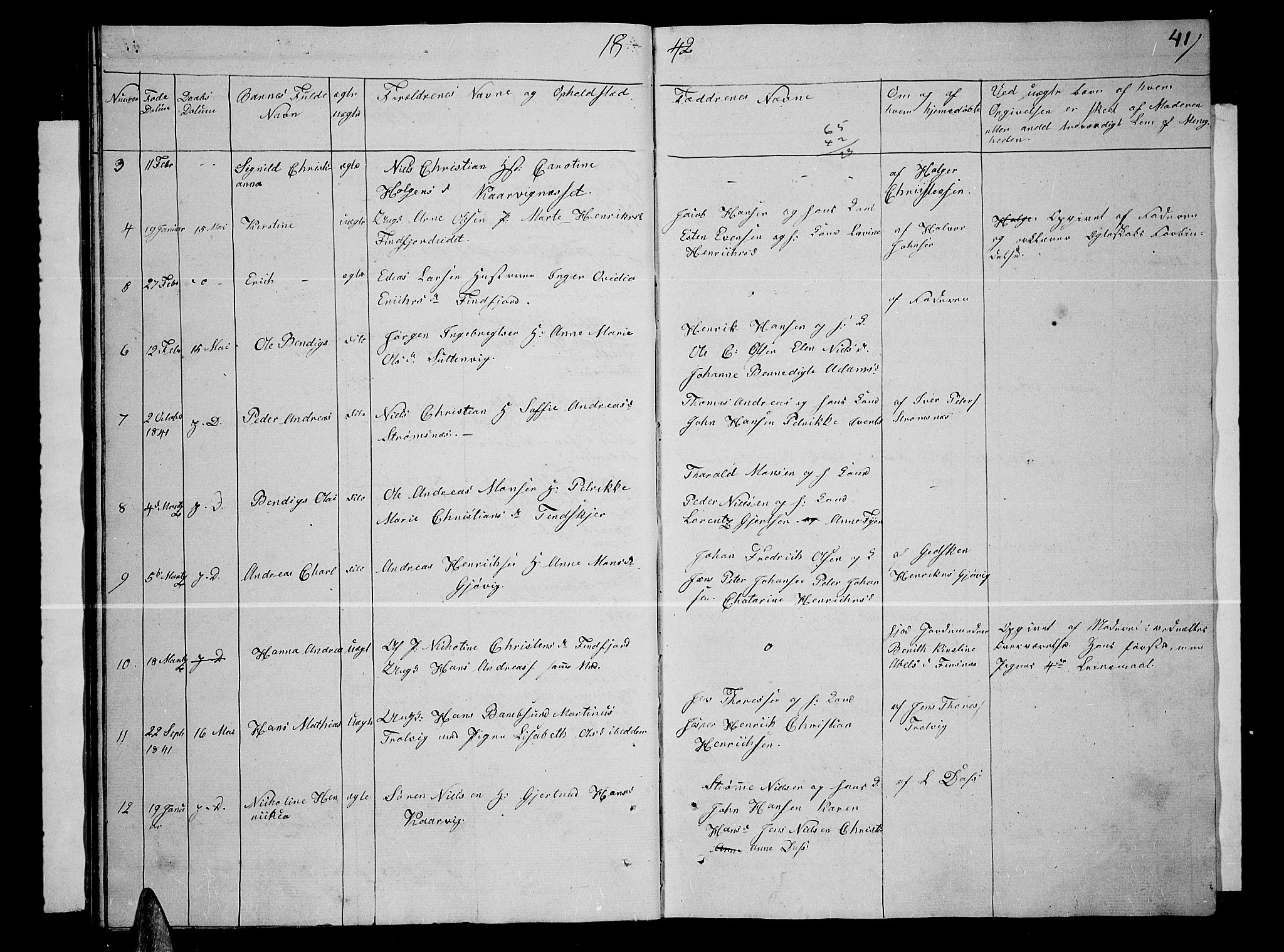 Lenvik sokneprestembete, SATØ/S-1310/H/Ha/Hab/L0002klokker: Parish register (copy) no. 2, 1838-1843, p. 41
