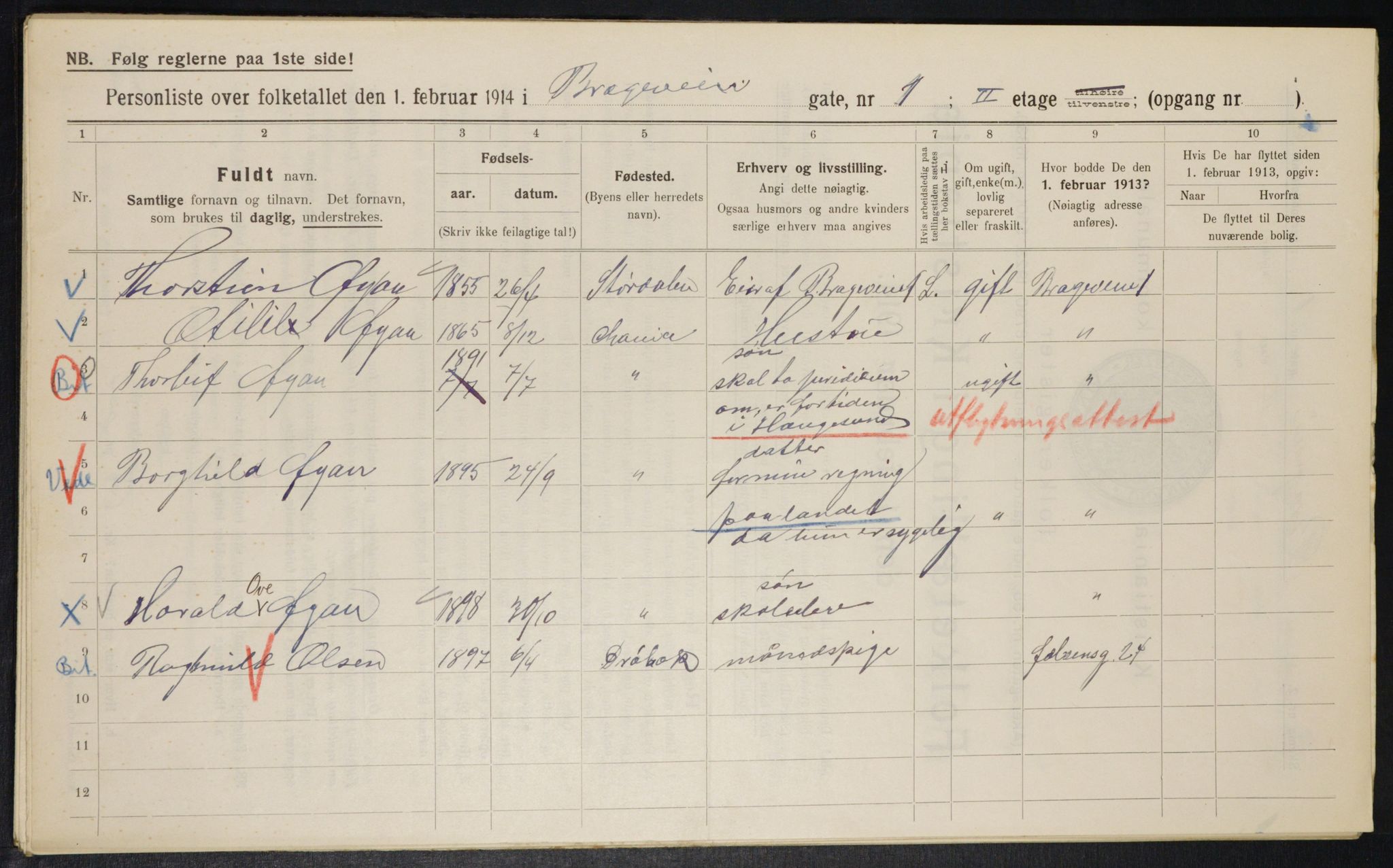 OBA, Municipal Census 1914 for Kristiania, 1914, p. 8065