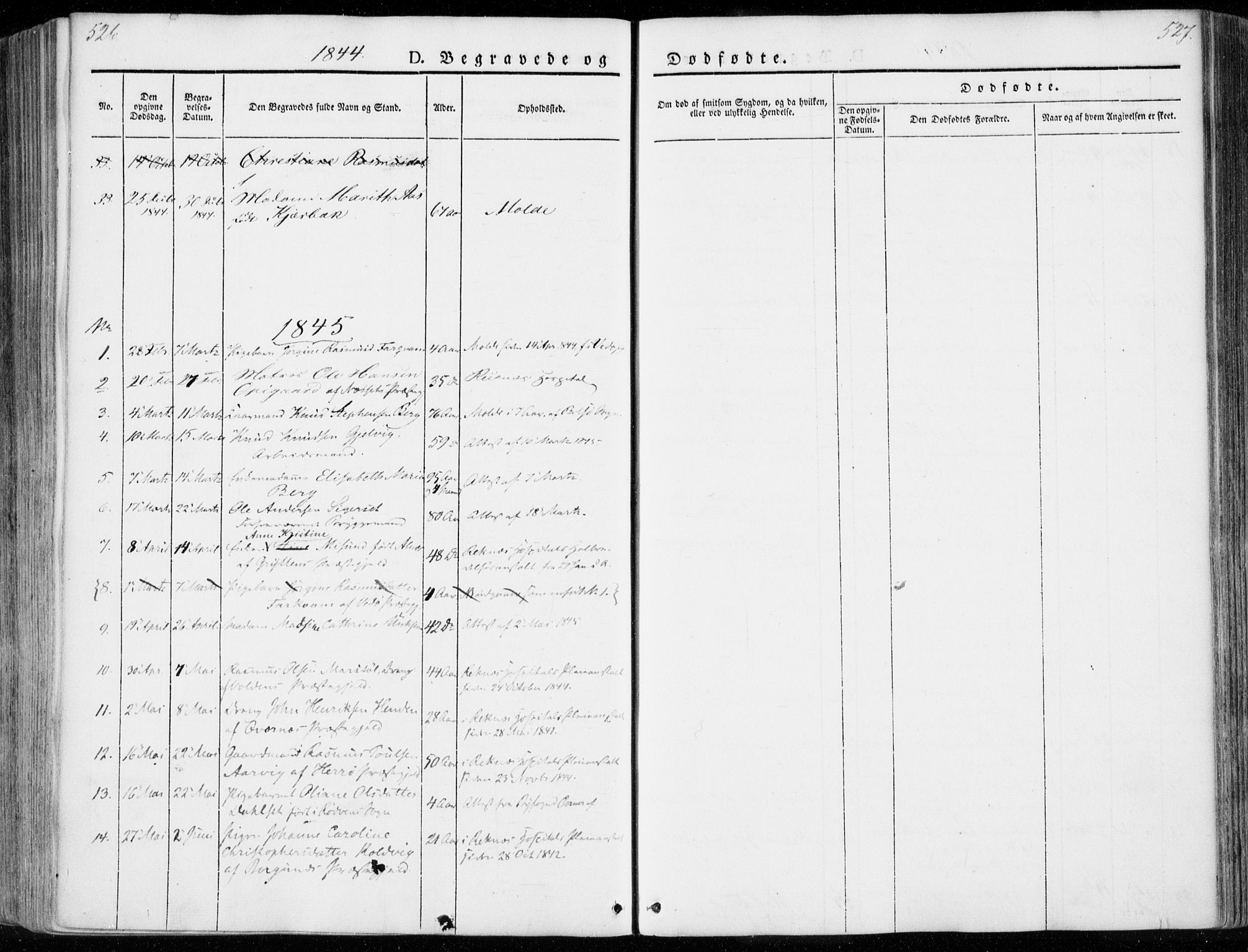 Ministerialprotokoller, klokkerbøker og fødselsregistre - Møre og Romsdal, AV/SAT-A-1454/558/L0689: Parish register (official) no. 558A03, 1843-1872, p. 526-527